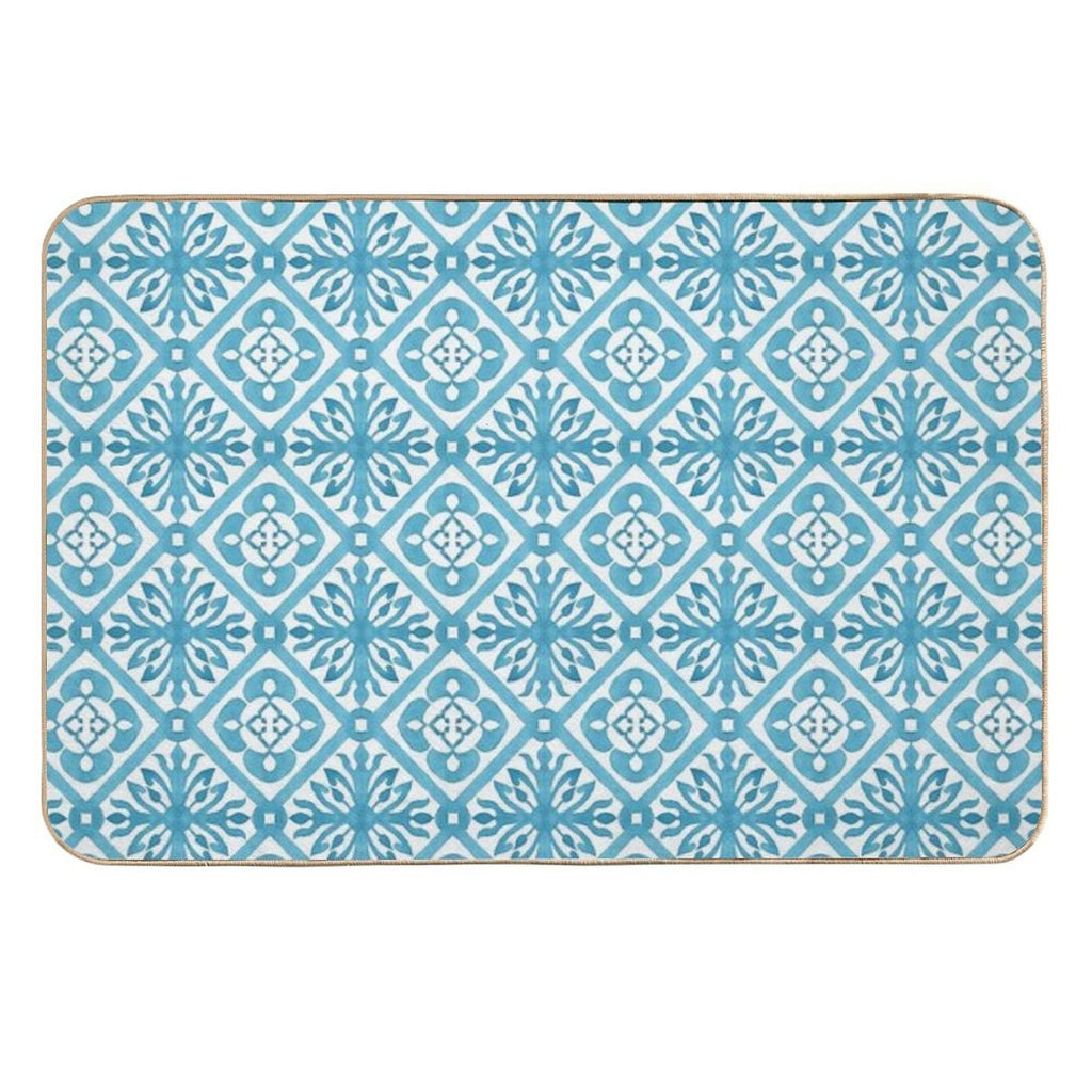 Watercolor Blue  Toxin-Free Bath Mat