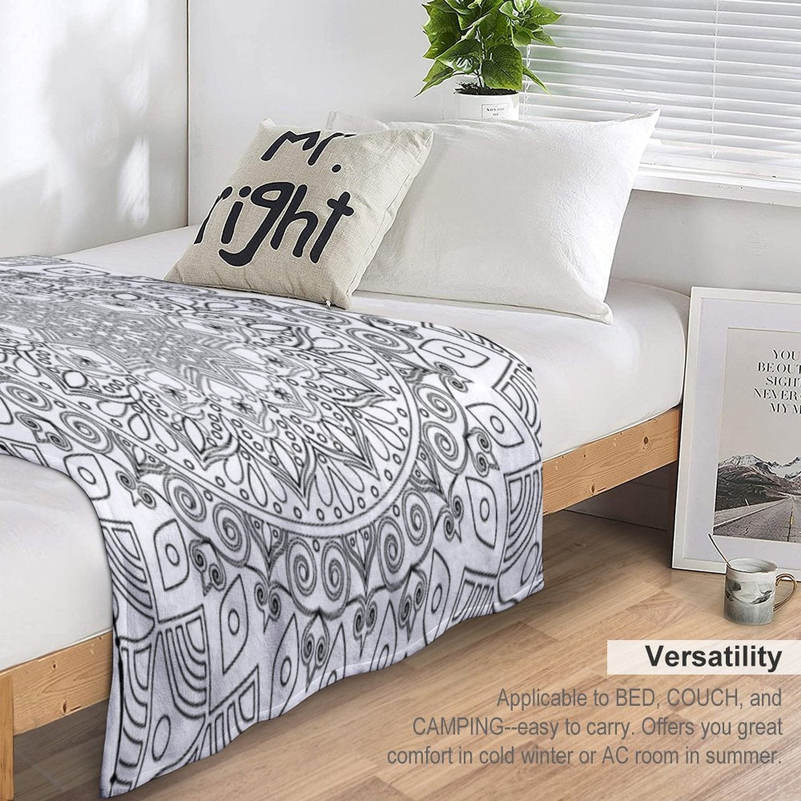 Golden Mandala Premium Throw Blanket
