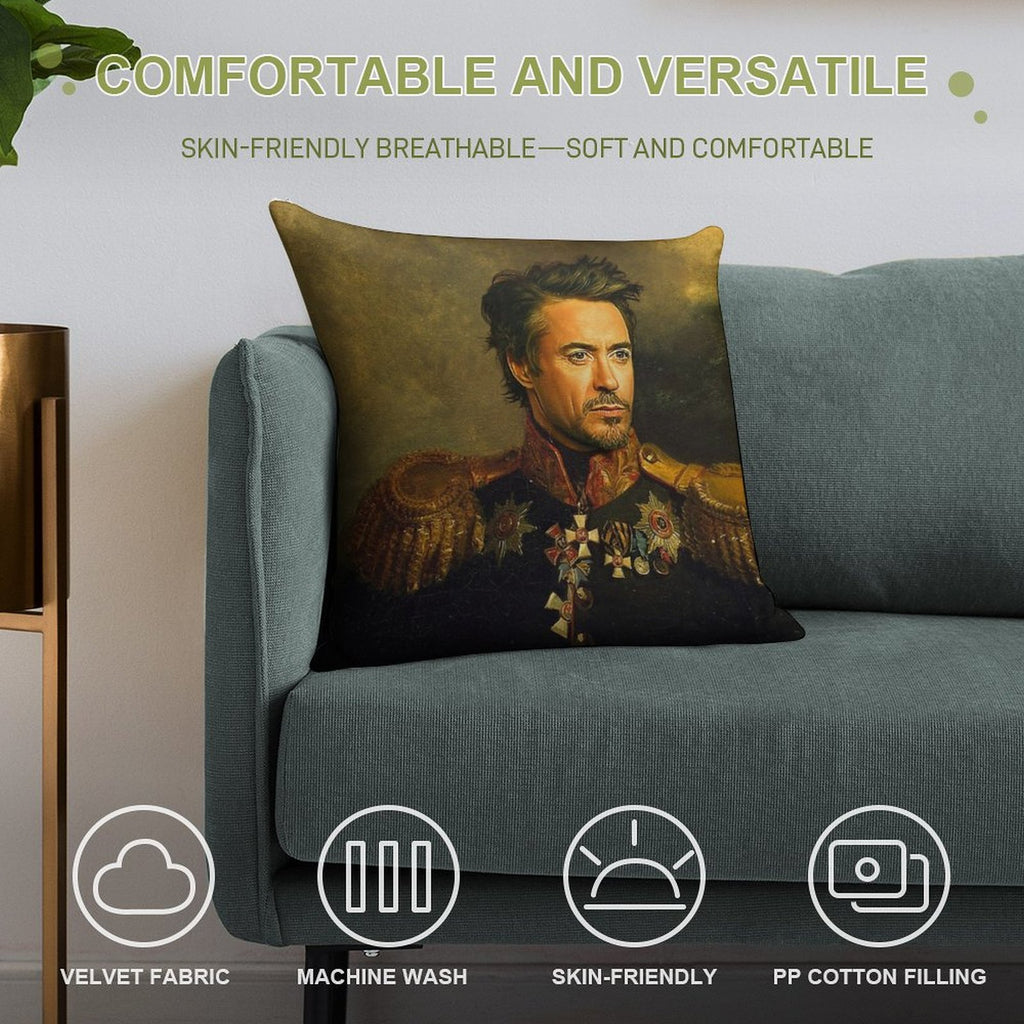 Robert Downey Jr - Replaceface Soft Gift Ready Throw Pillow