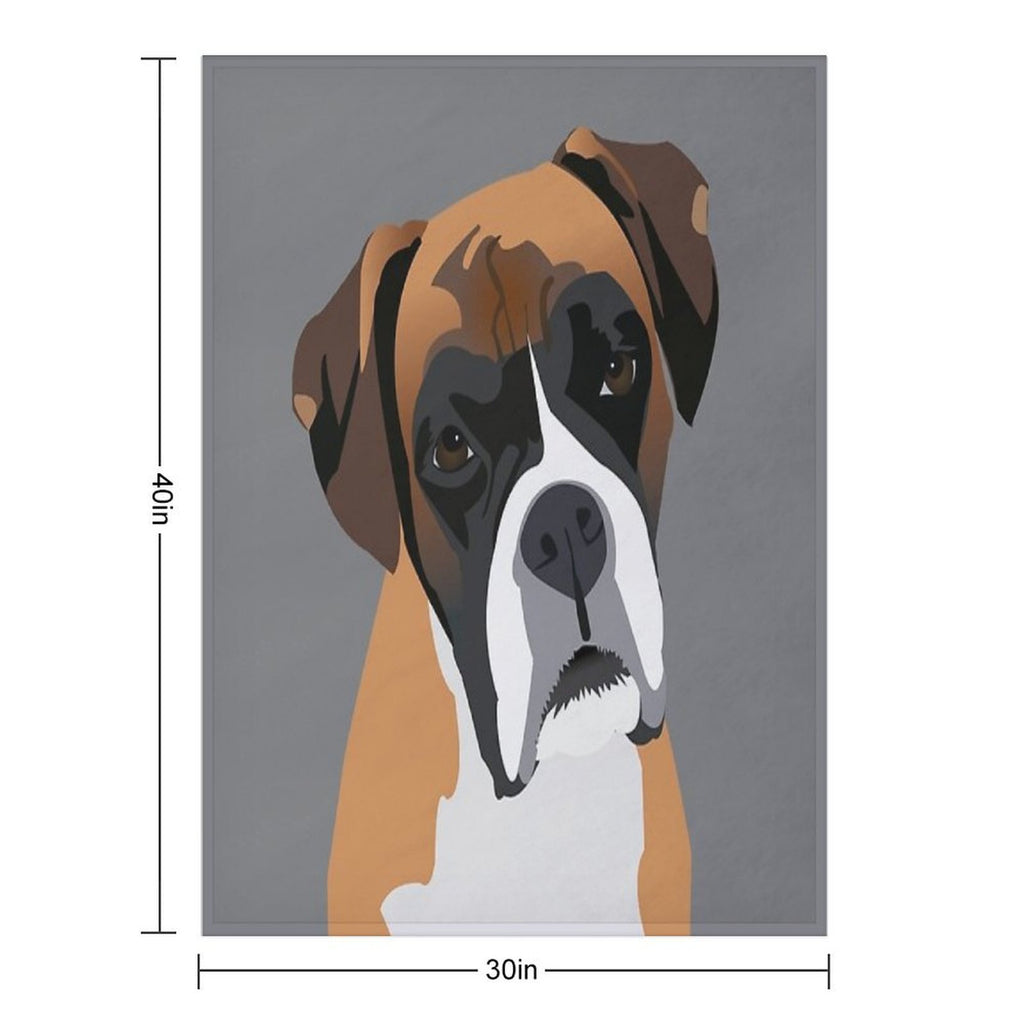 Boxer Gift-ready Throw Blanket