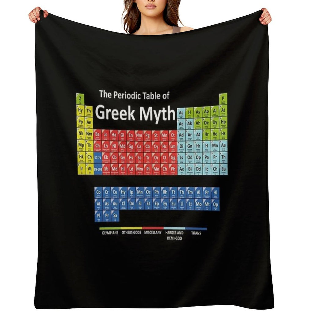 Periodic Table of Greek Mythology Sustainable Throw Blanket