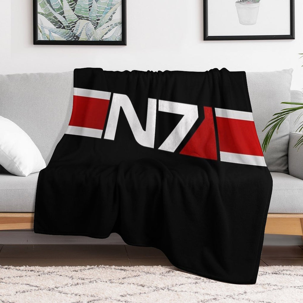 Mass Effect Horizontal N7 Wrinkle-free Throw Blanket