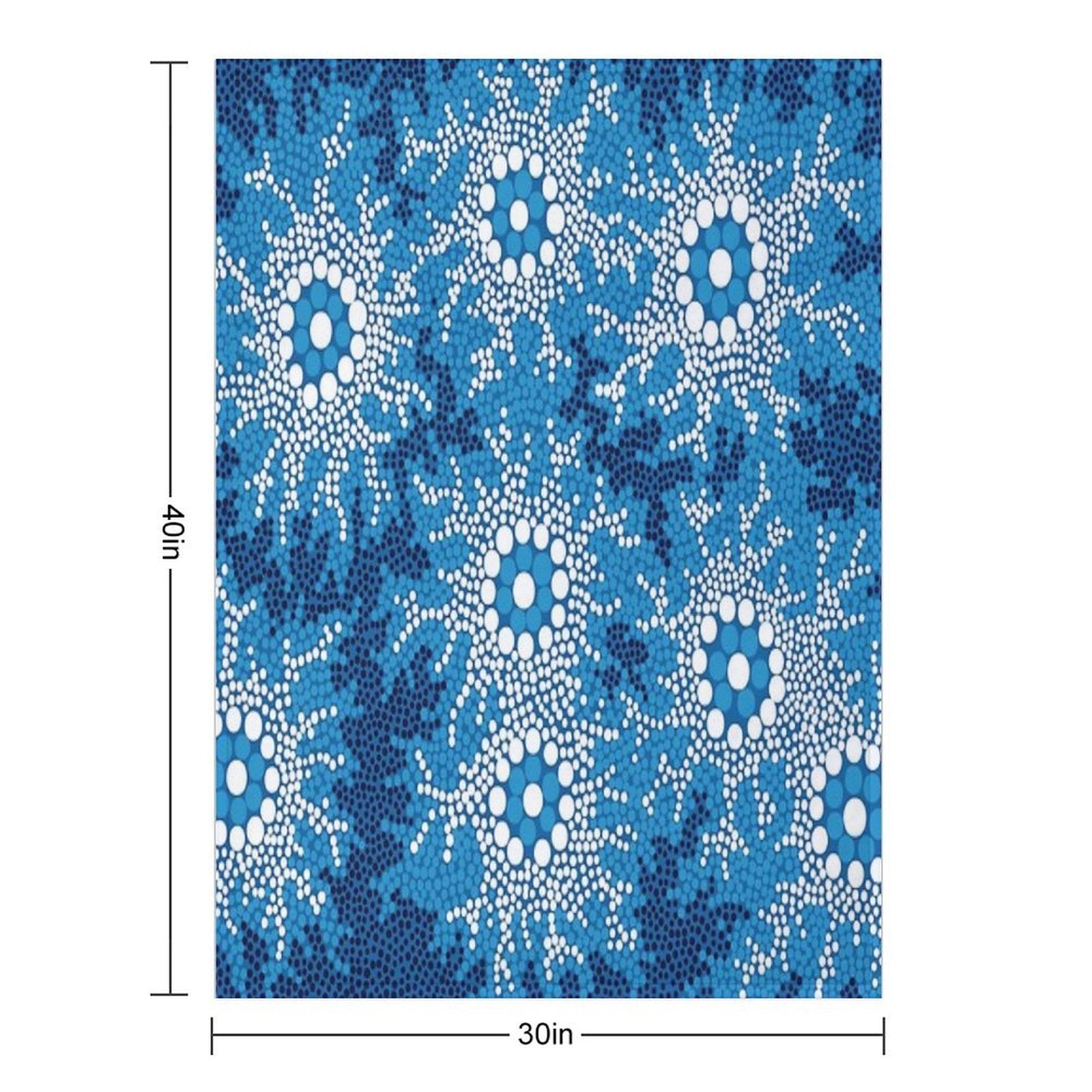 Aboriginal Art Authentic - Waterhole Dreaming Velvety-soft Throw Blanket