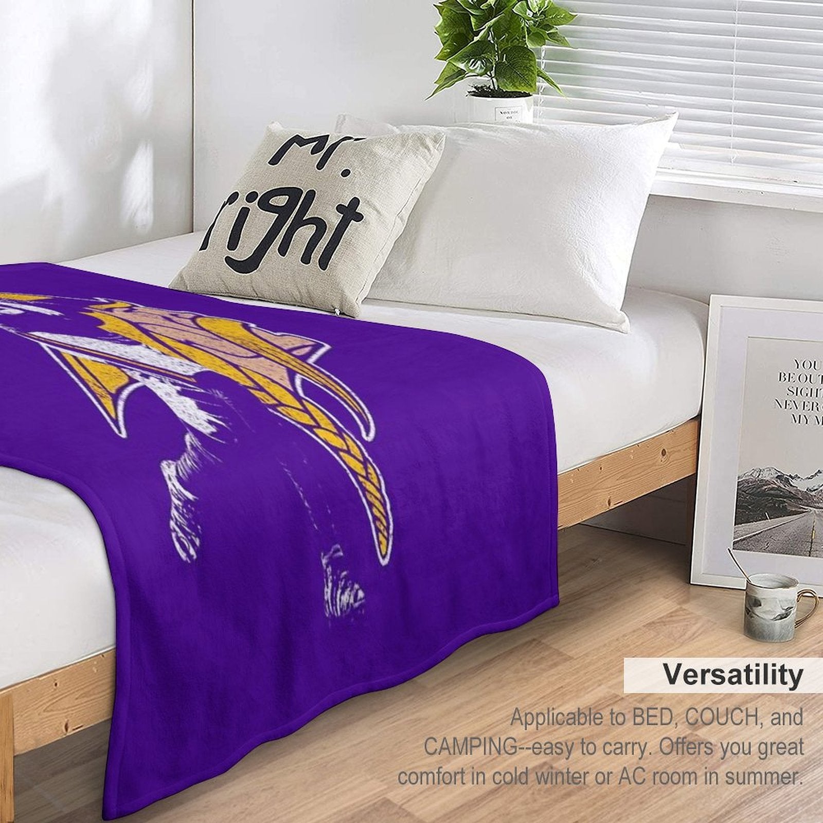 Justin Jefferson Easy Care Throw Blanket