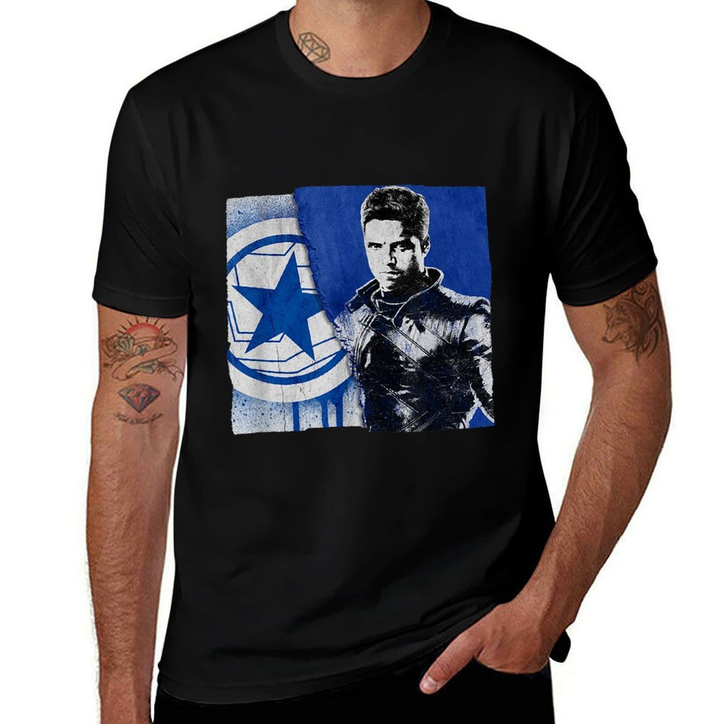 Marvel The Falcon And The Winter Soldier Bucky Barnes  Cotton T-Shirt