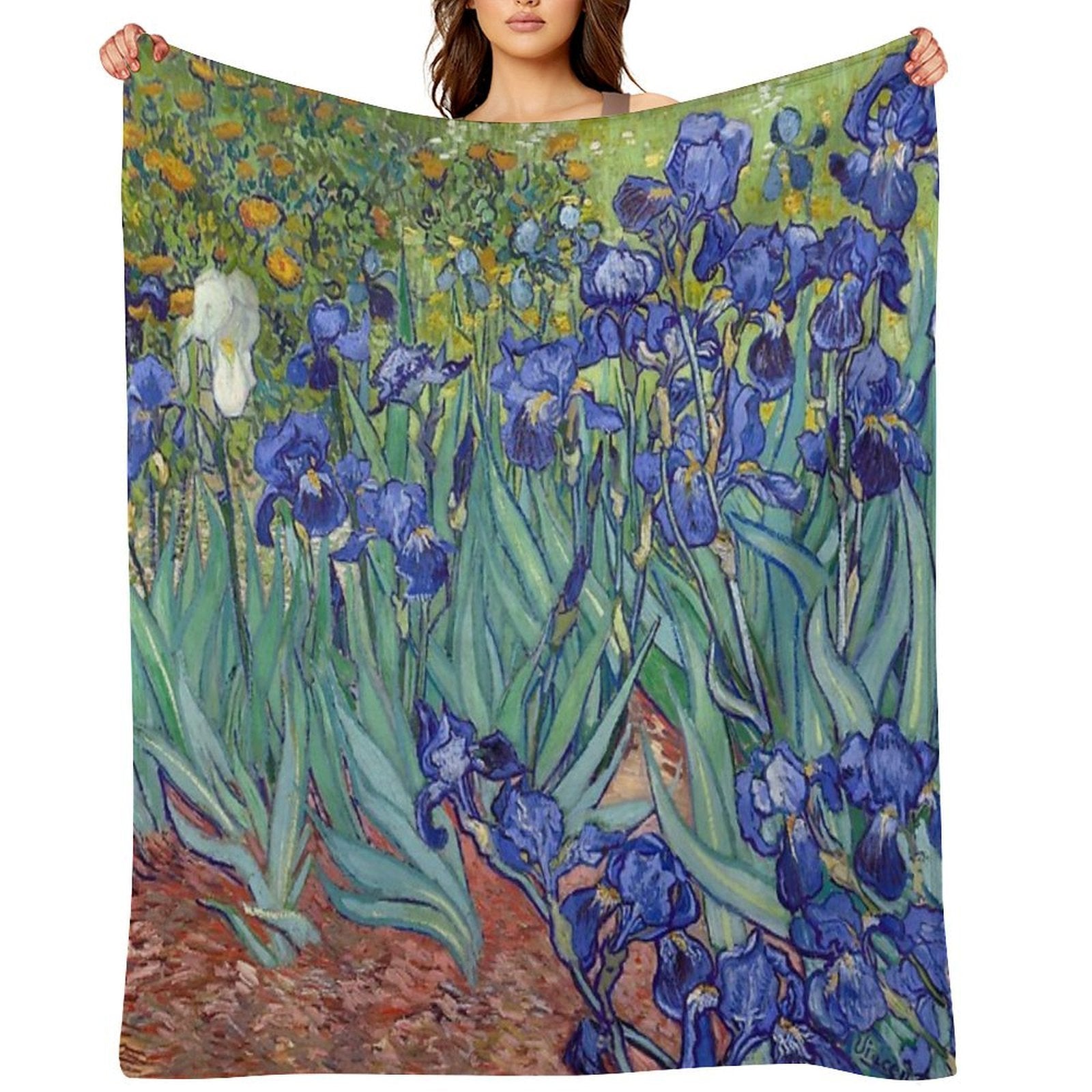 Van Gogh - Irises Anti-pilling Throw Blanket