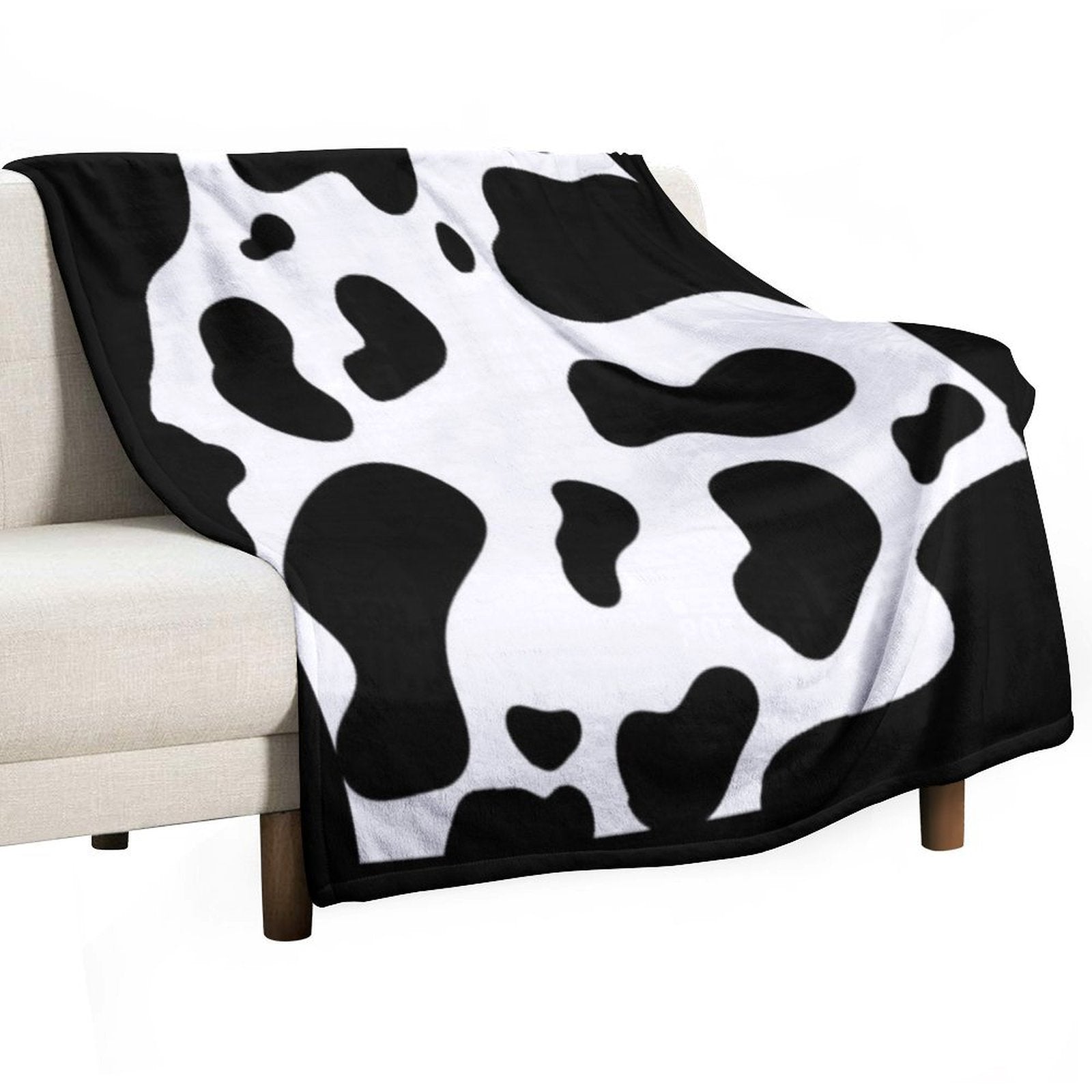 Cow Print Eco-conscious Throw Blanket