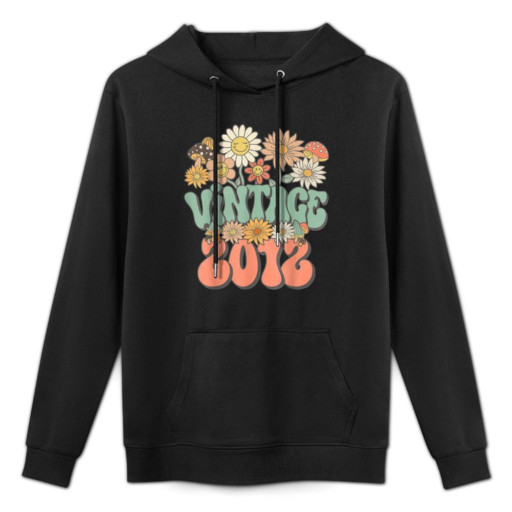 Made In 2012 Wildflower 13th B-day Gifts For Women Retro Groovy Vintage Floral Hippie Daisy 13th Birthday Customizable Surface Hoodie