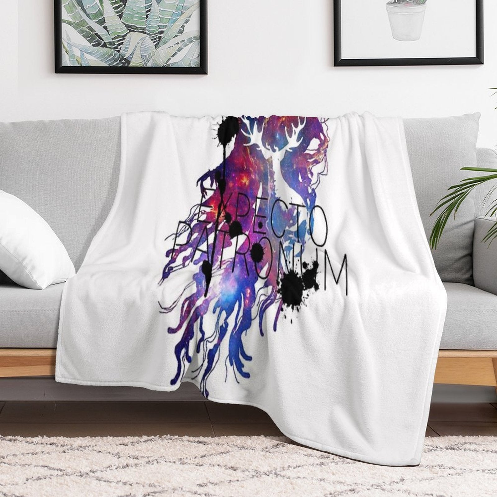 EXPECTO PATRONUM HEDWIG GALAXY 2 Premium Throw Blanket