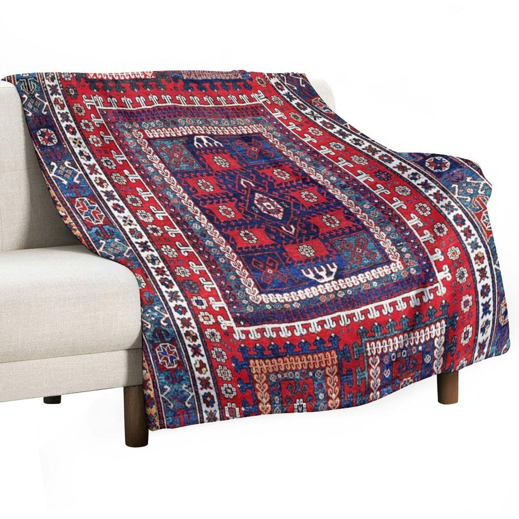 Karakecili Bergama Northwest Anatolian Rug Print Anti-pilling Throw Blanket