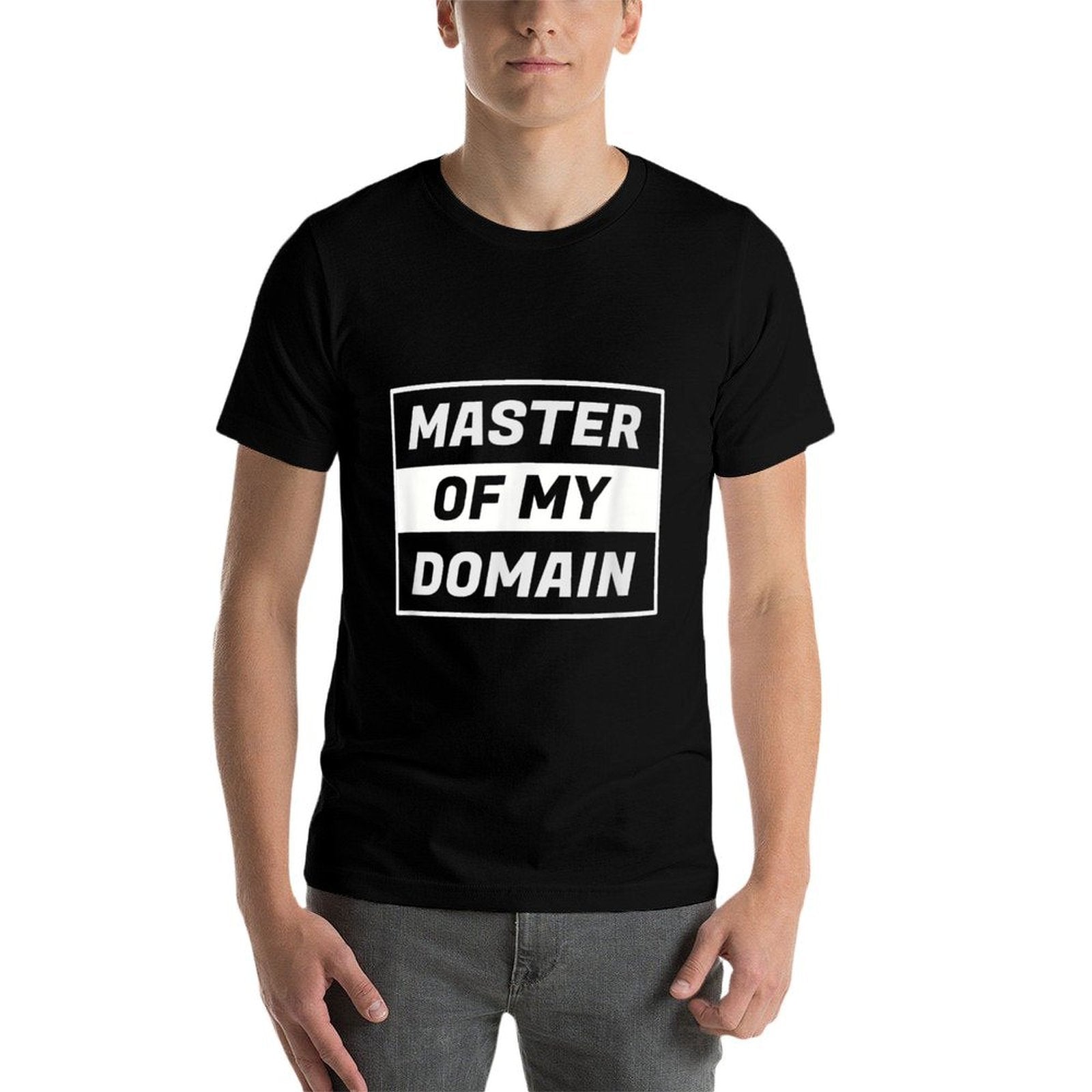 Master of My Domain Vintage Retro Funny TV Line  Fade-proof Color T-Shirt