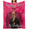 Mr Worldwide Pitbull Valentine Velvety-soft Throw Blanket