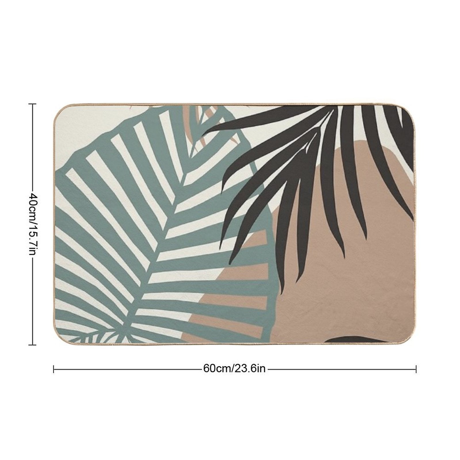 Minimal Jungle Leaves Finesse #1 #tropical #decor #art  Rapid-Drying Bath Mat