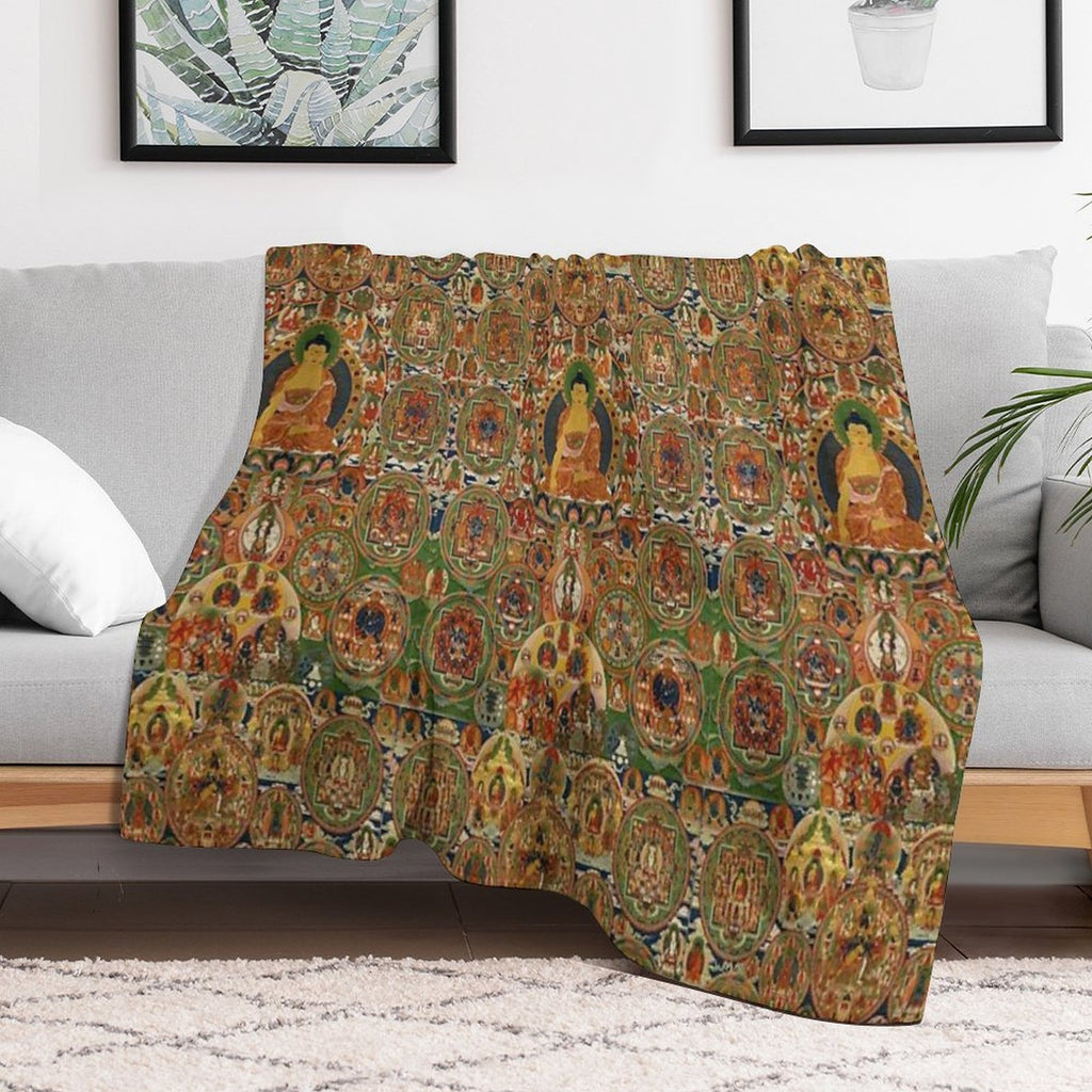 Buddha Velvety-soft Throw Blanket