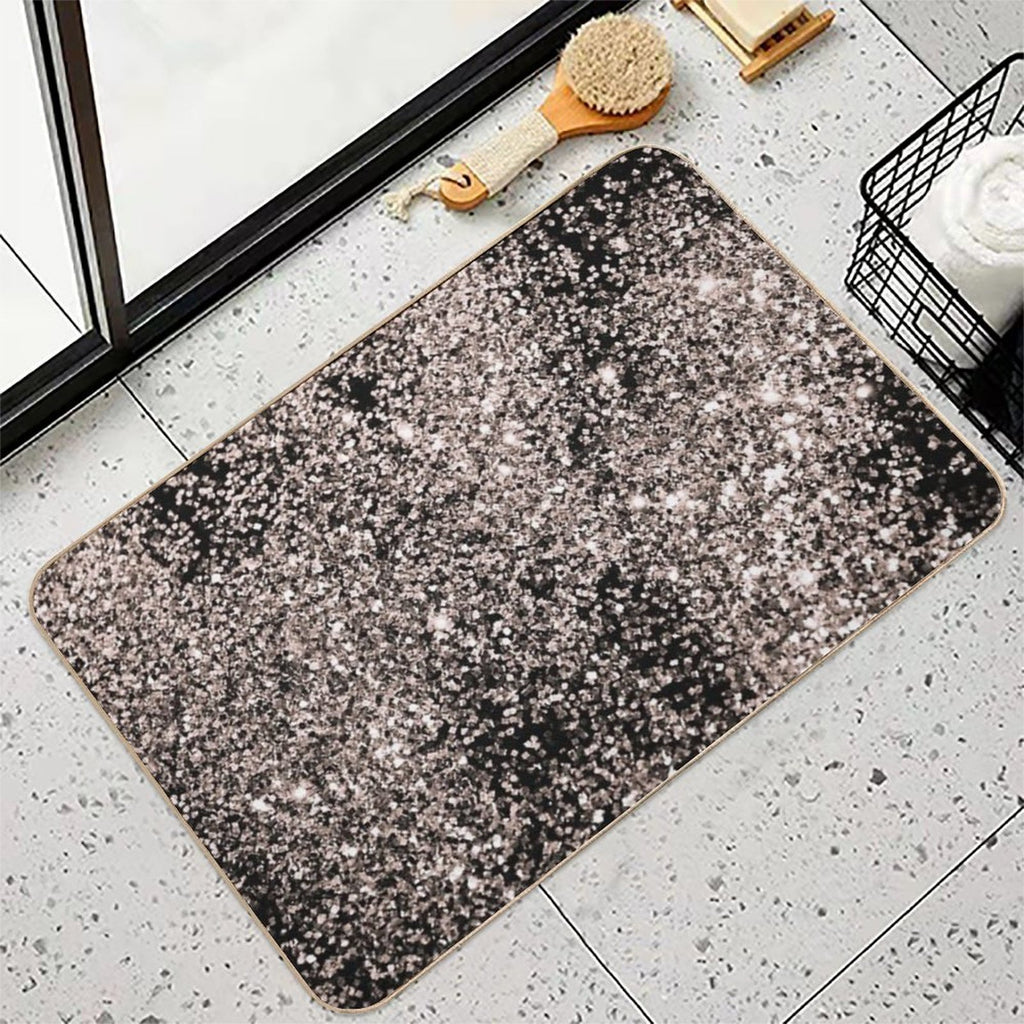 Rose Gold Glam #1 (Photo of Glitter Only - Not Reflective)  Slip-Resistant Bath Mat