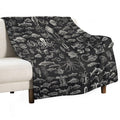Sea Creatures - White Quick-dry Throw Blanket