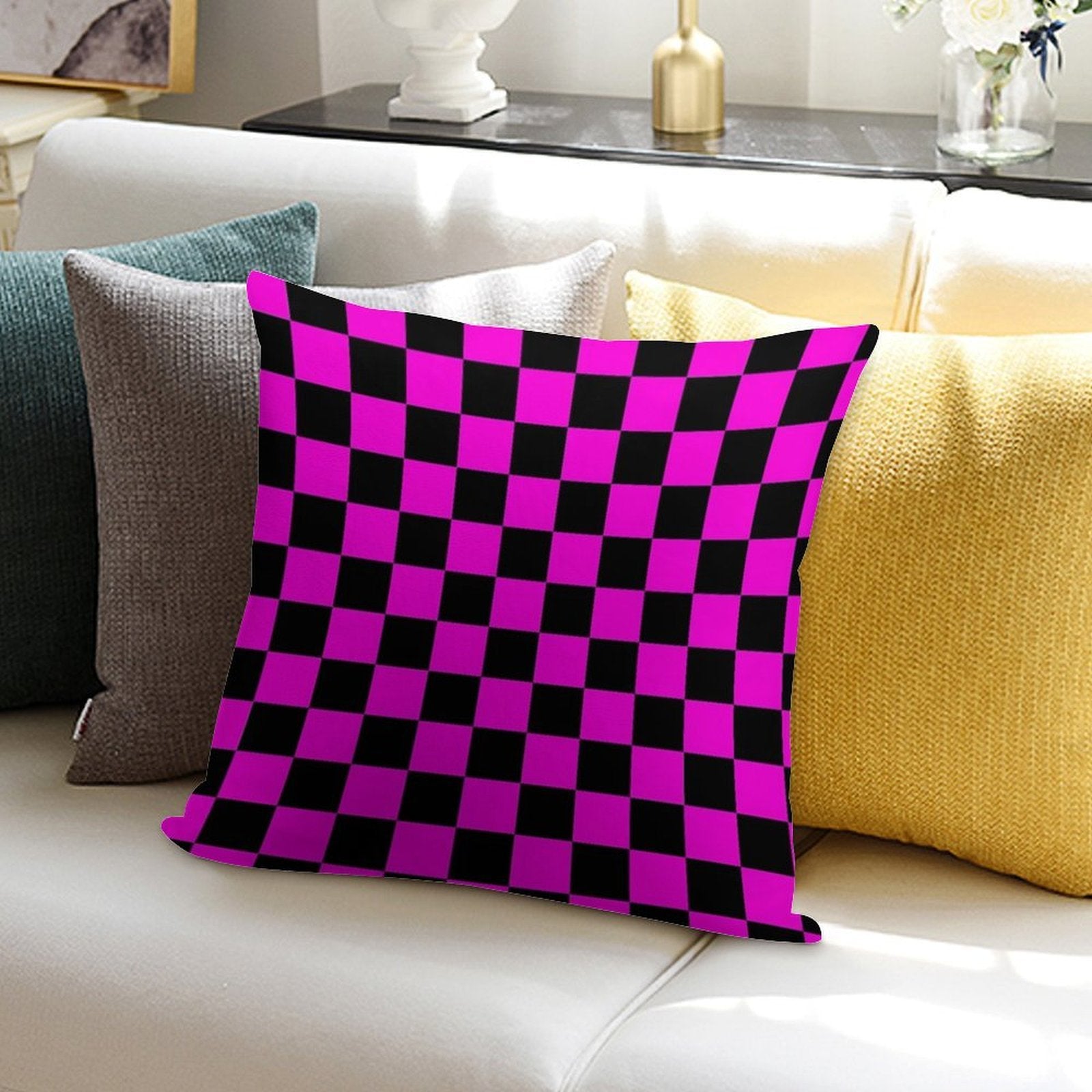 Garry's Mod Missing Textures Pattern (High Quality) Soft Bedroom Essential Throw Pillow