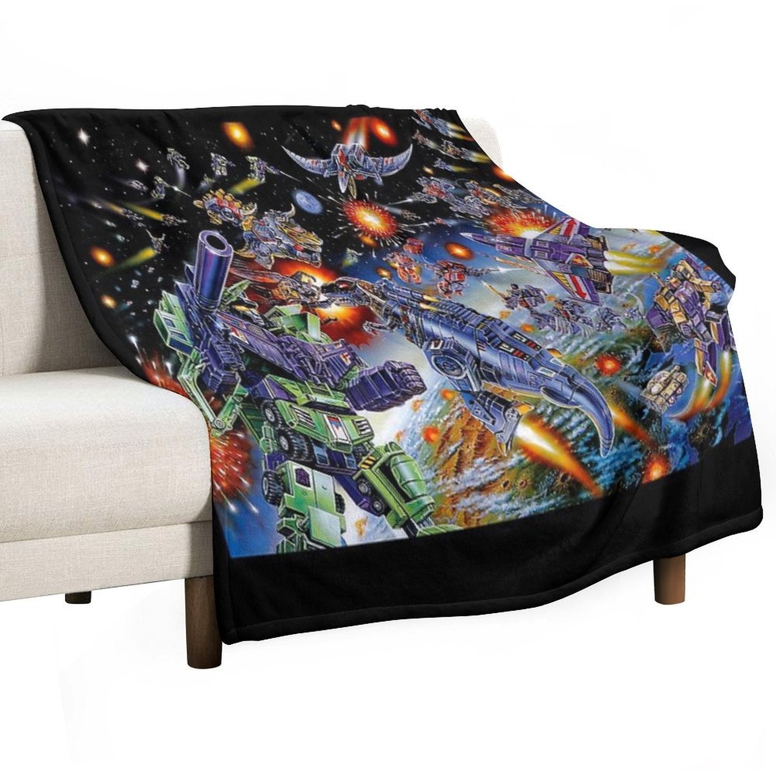 TRANSFORMERS G1 JAPANESE BOX BATTLE Premium Throw Blanket