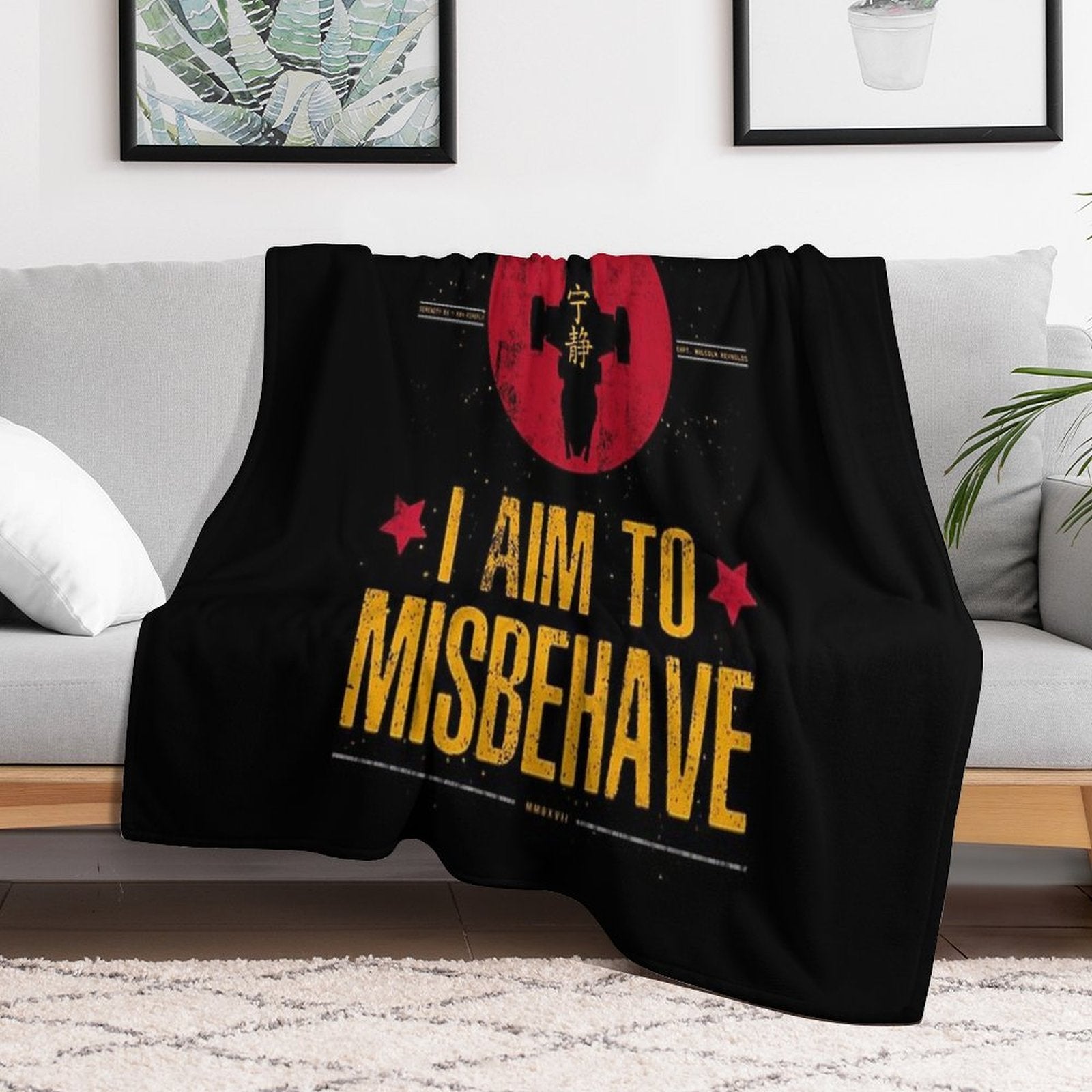I Aim To Misbehave Lightweight Throw Blanket
