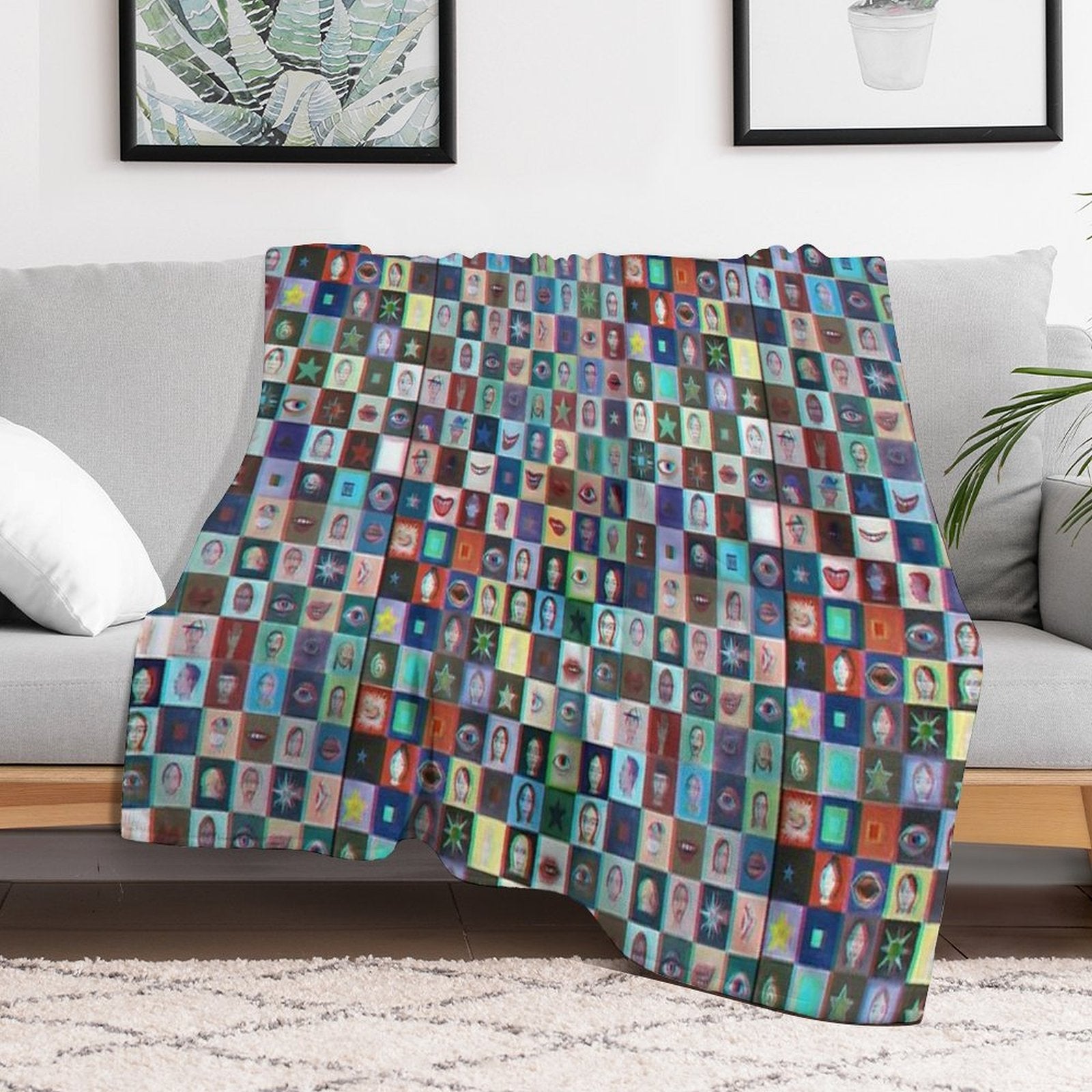 Chessboard Tapiz 3d 1 Machine-washable Throw Blanket
