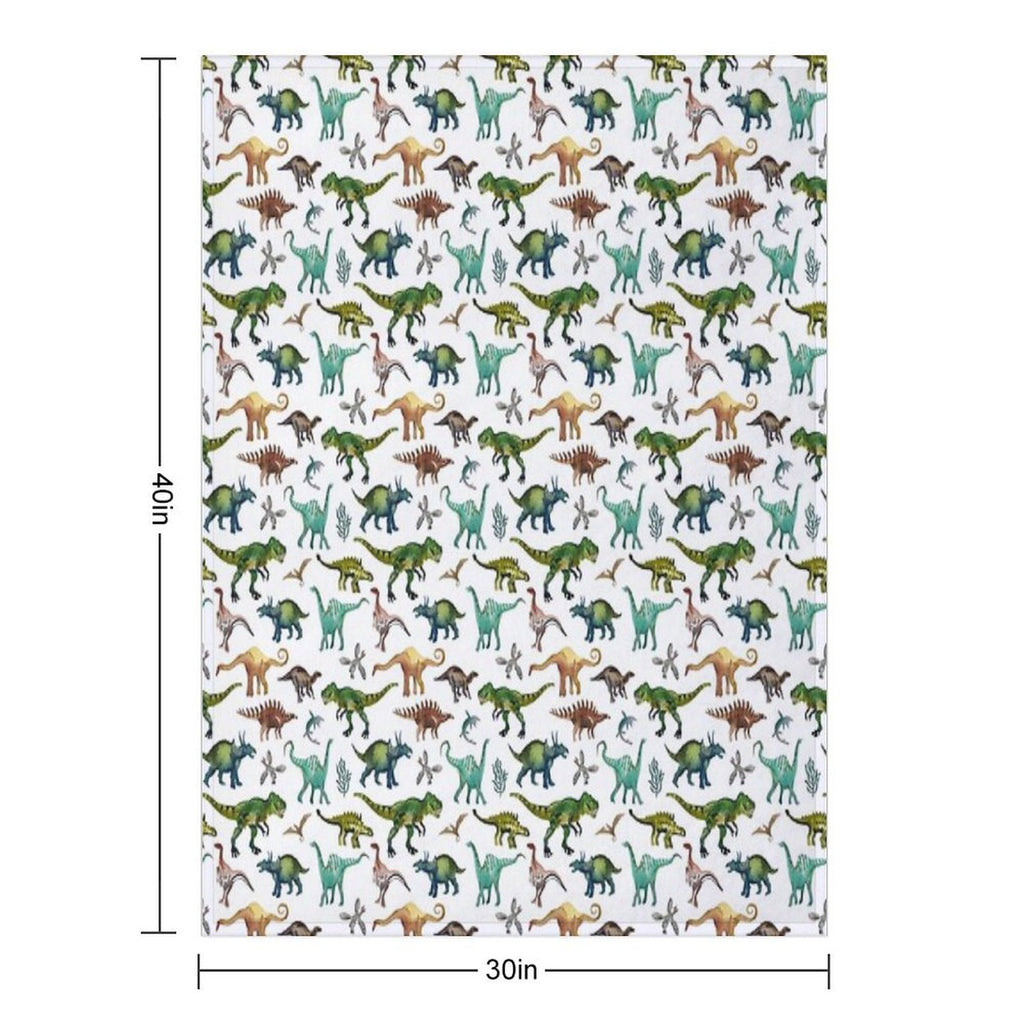 Dino-Mite Dreams for Kids  Trendy Dinosaur Pattern  Unique Gift Idea. Travel-friendly Throw Blanket