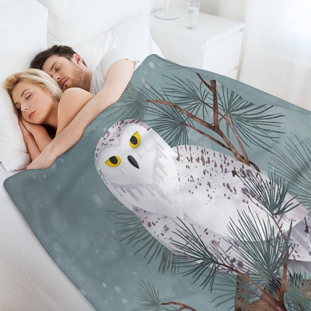 Snowy Gift-ready Throw Blanket