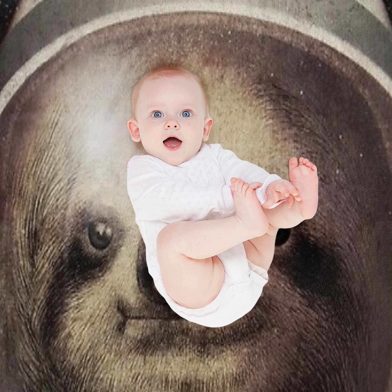 Space Sloth Shrink-resistant Throw Blanket