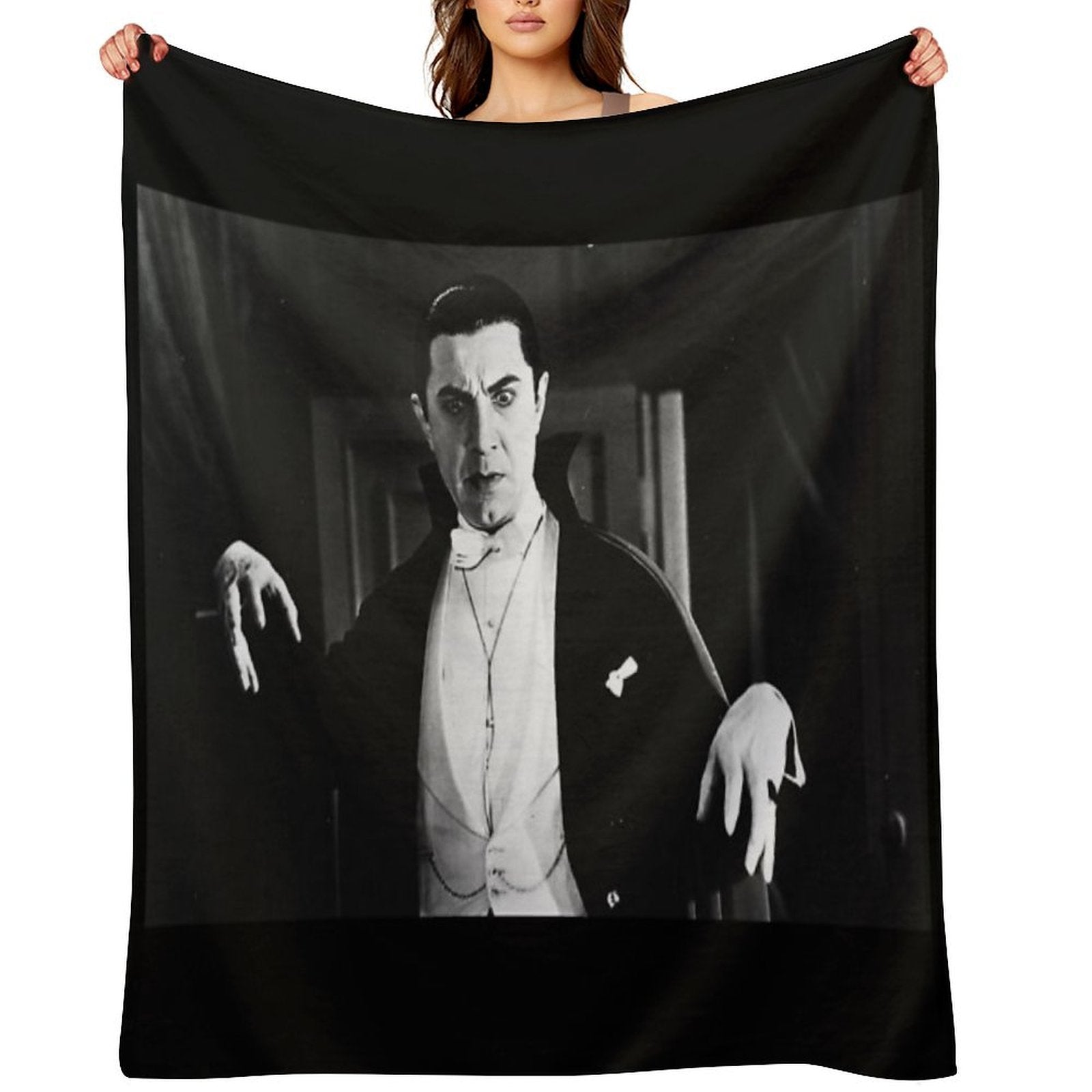 Classic Dracula Plush Throw Blanket