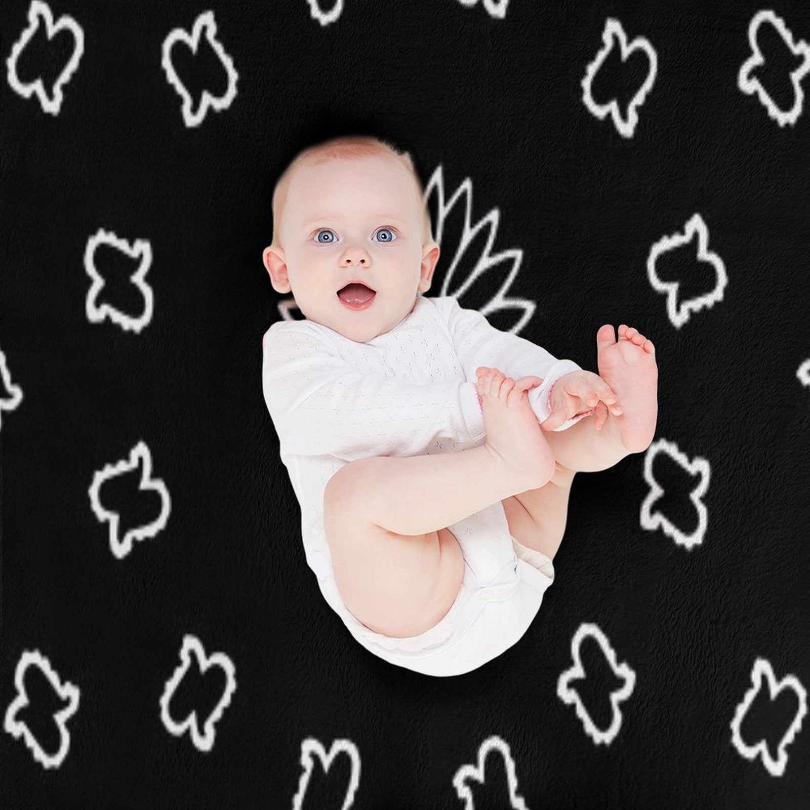 Black Bandana Lightweight Throw Blanket