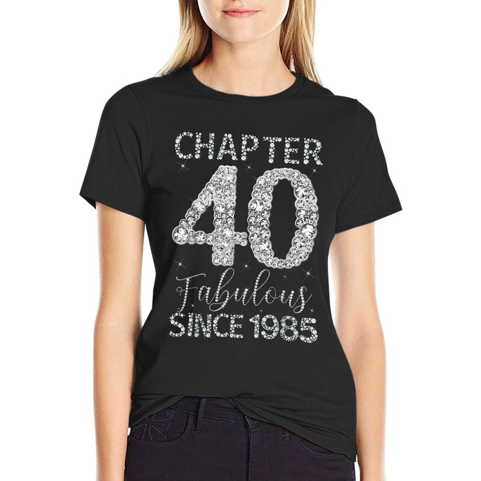 Chapter 40 Fabulous Since 1985 Happy 40Th Birthday Girl Lady  High-quality Stitching T-Shirt