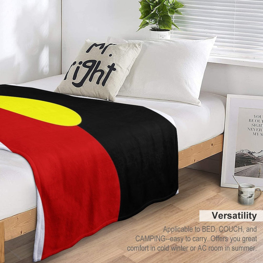 Australian Aboriginal Flag Durable Throw Blanket