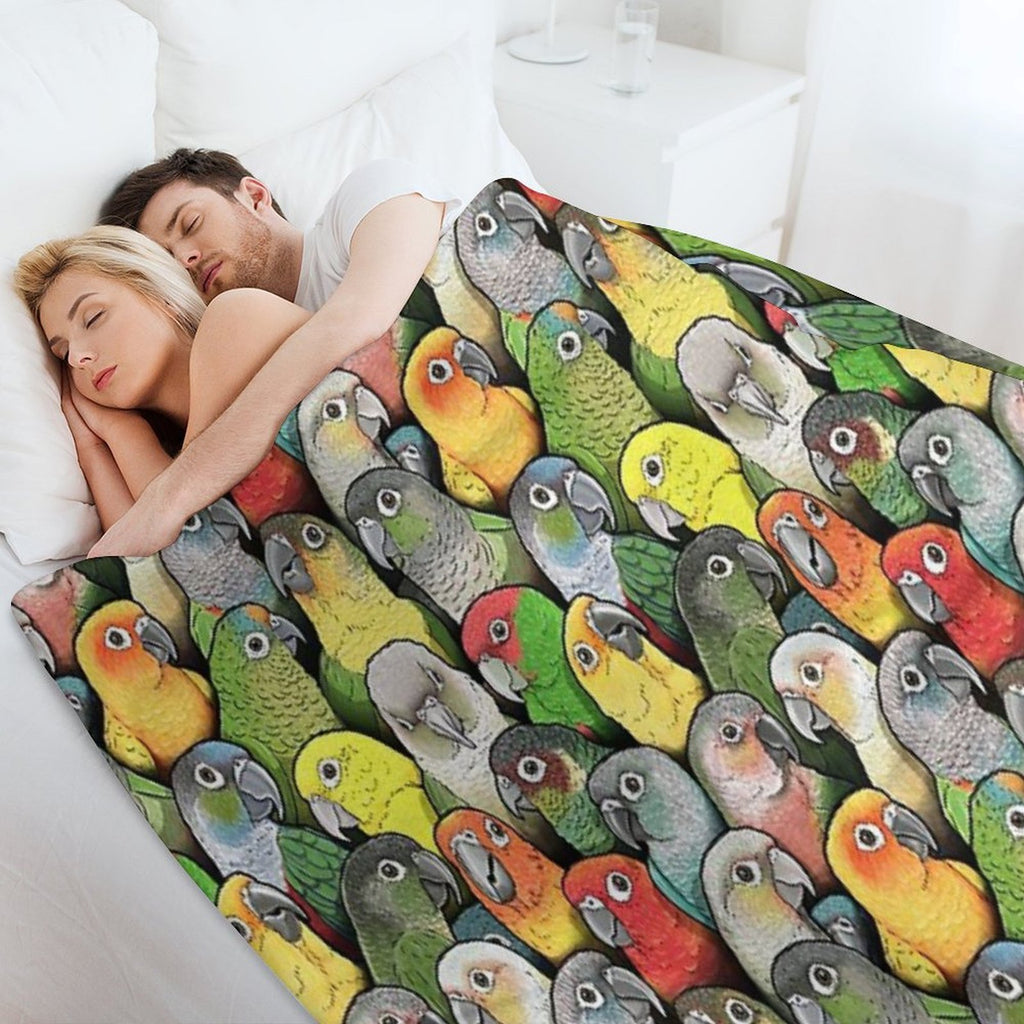 Colour of Conures Eco-conscious Throw Blanket
