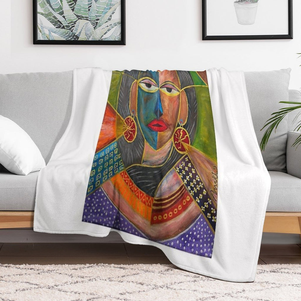 Celtic Spirit Woman Travel-friendly Throw Blanket