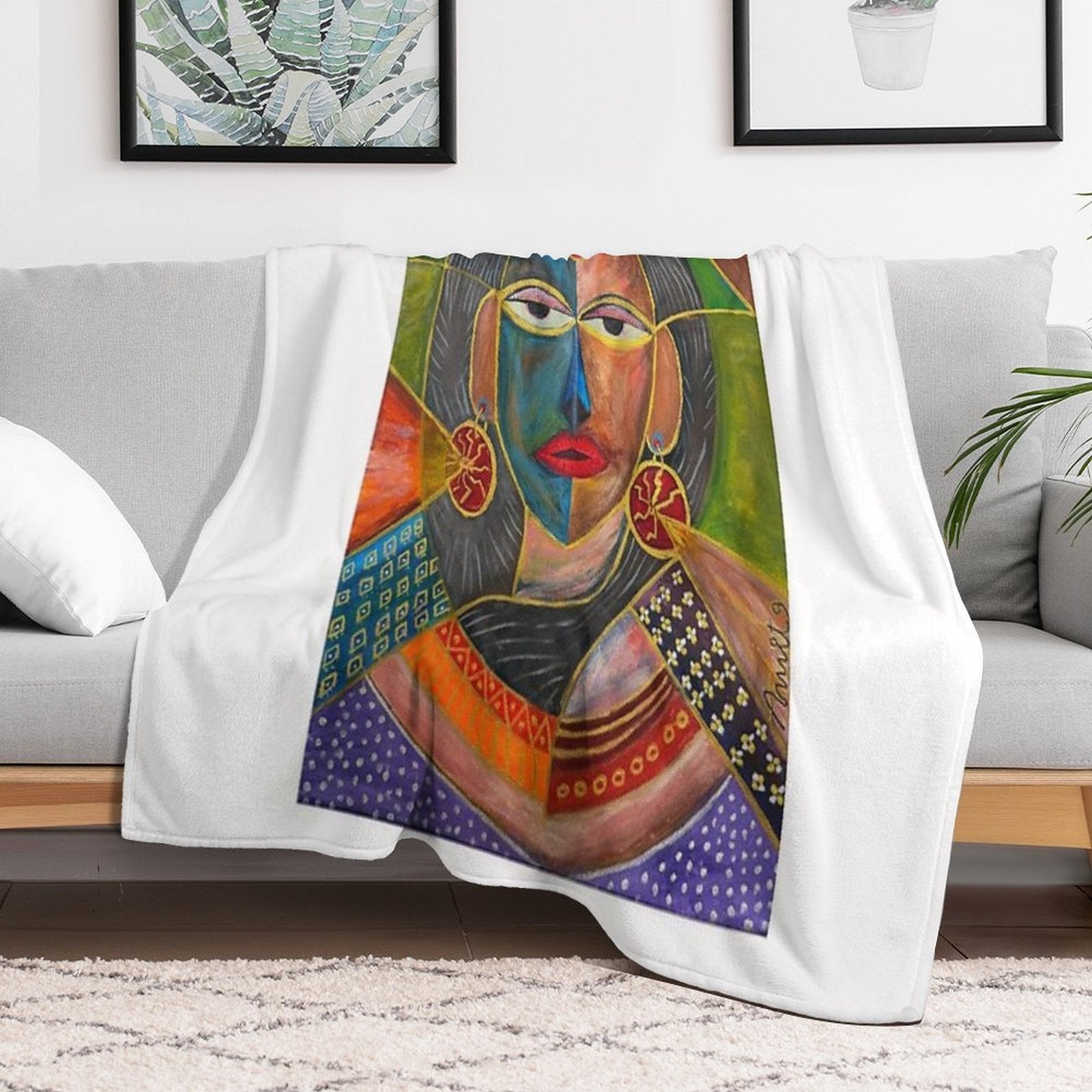 Celtic Spirit Woman Travel-friendly Throw Blanket
