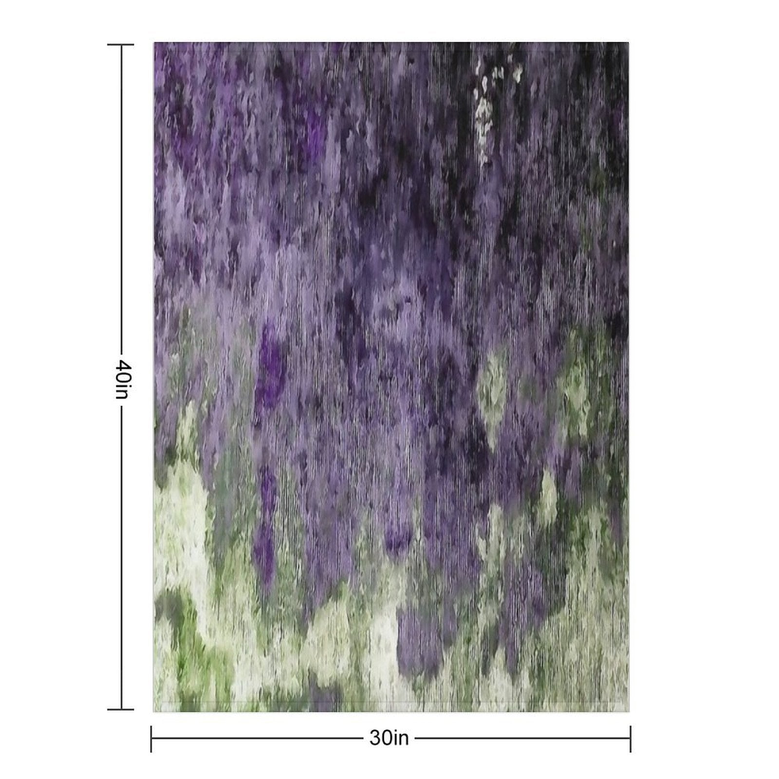 Violet And Olive Abstract Painting Comfort Throw Blanket