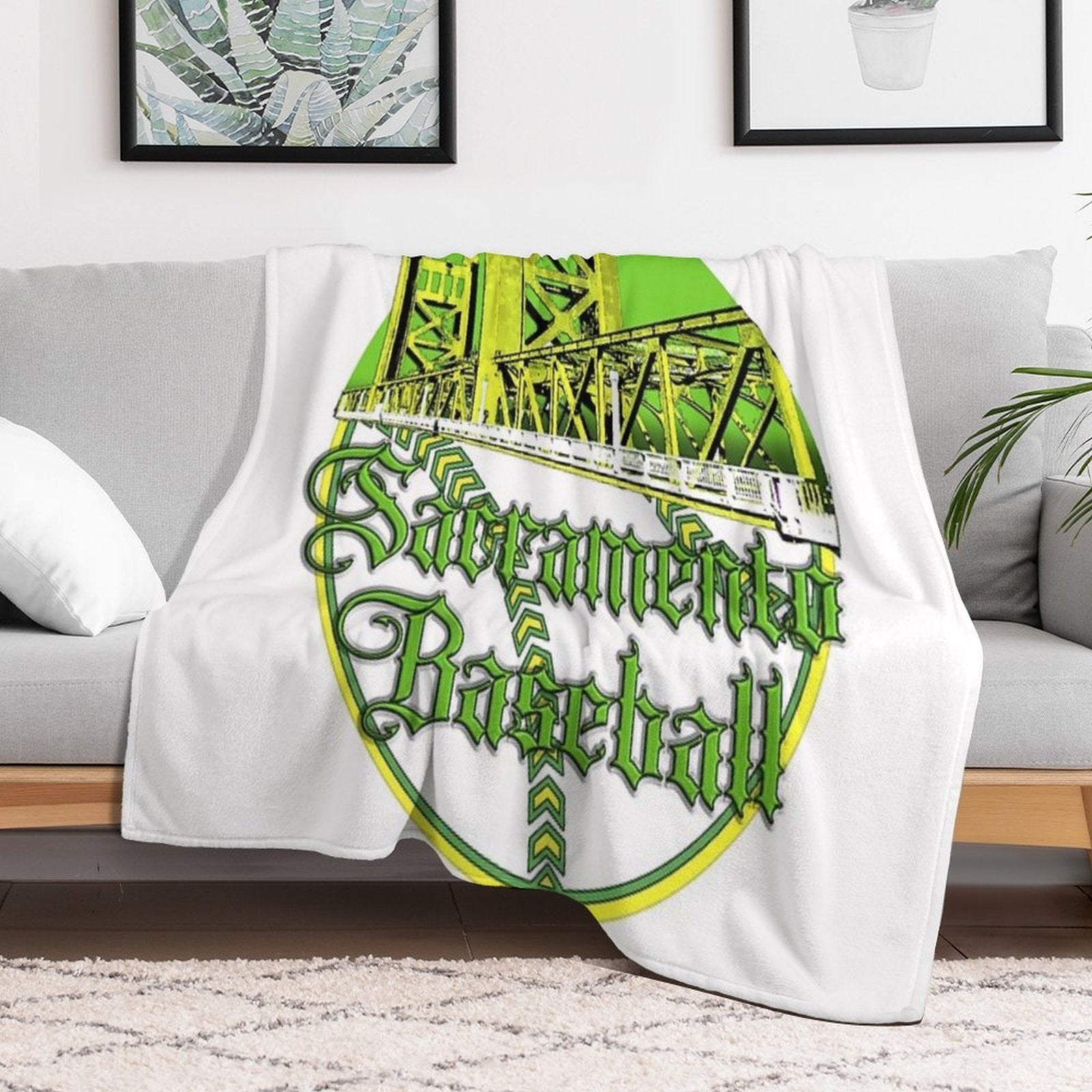 Picaflor Clothing Brand Sacramento A's Rendition Machine-washable Throw Blanket