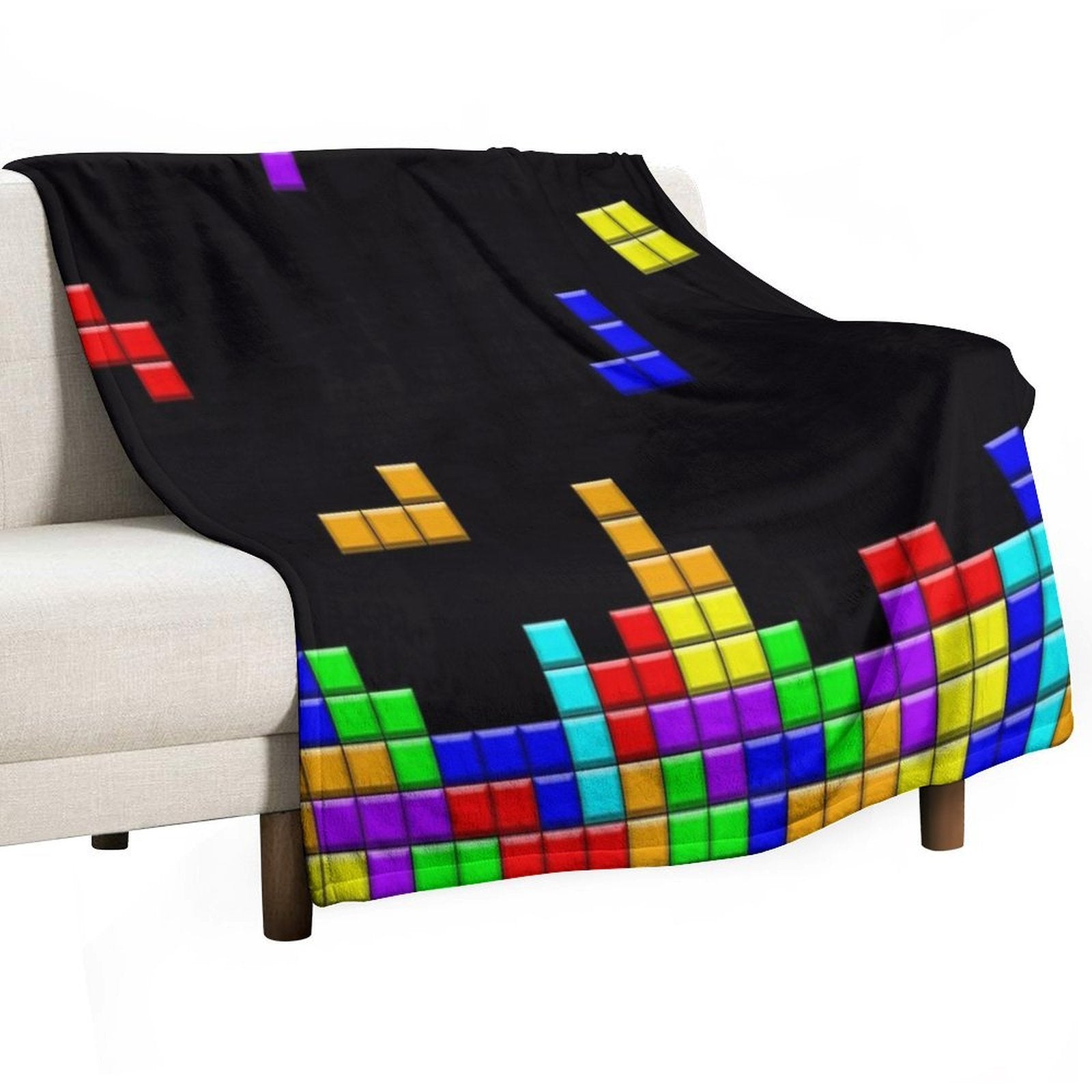 Retro Game Pattern Machine-washable Throw Blanket