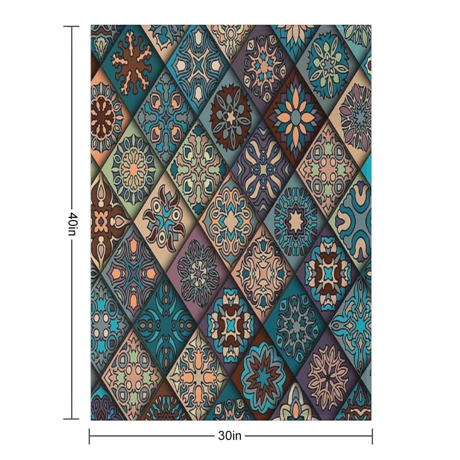 Simple Geometric Abstraction Colors Compact Throw Blanket