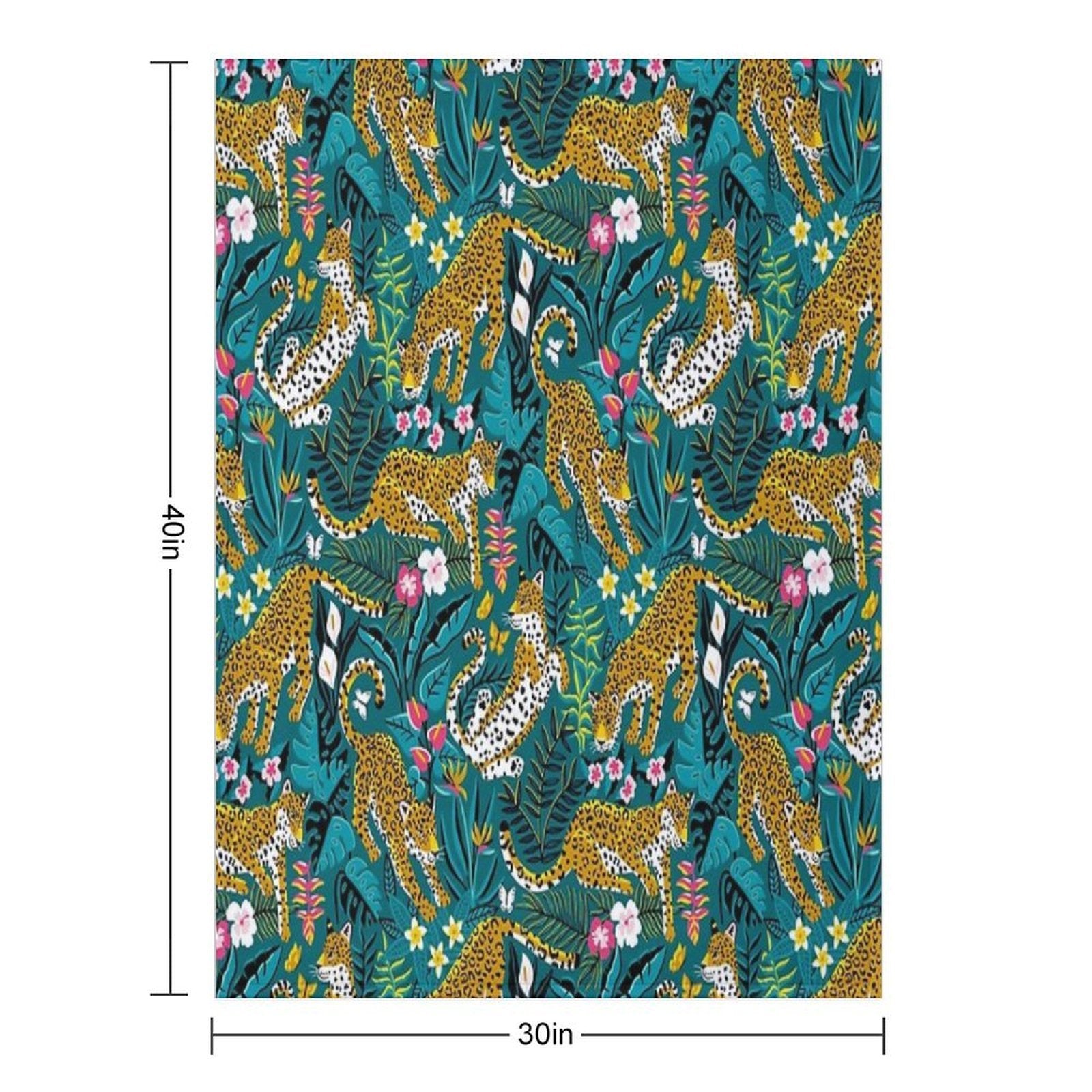Dancing Jaguar Jungle Wrinkle-free Throw Blanket