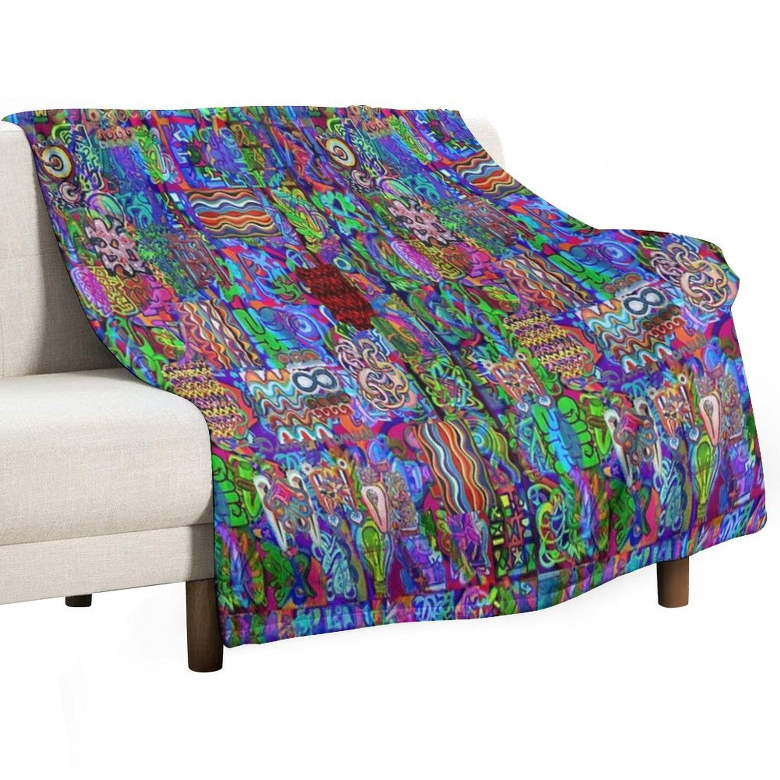 Pop Abstract Sustainable Throw Blanket