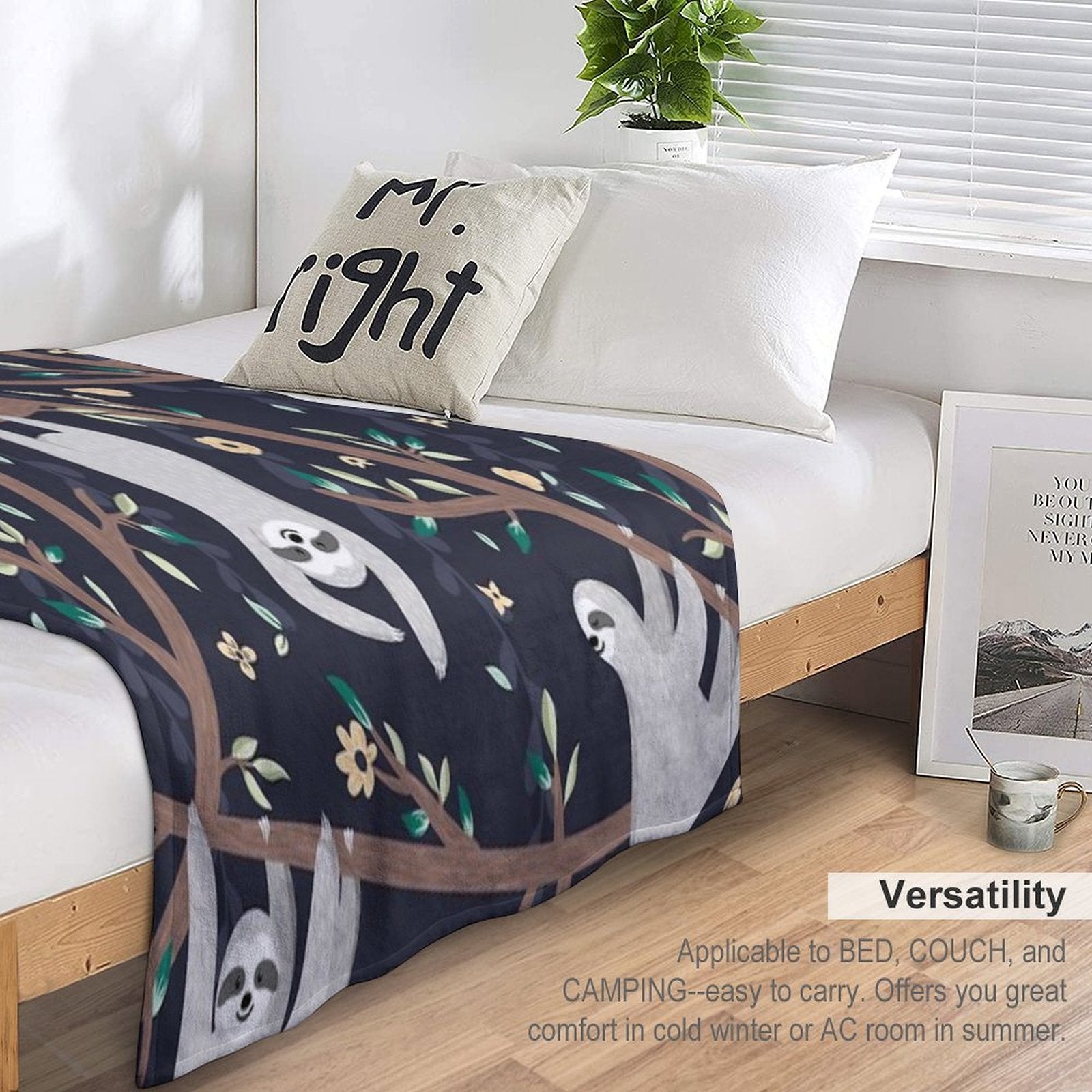 Cute Sloths Premium Throw Blanket
