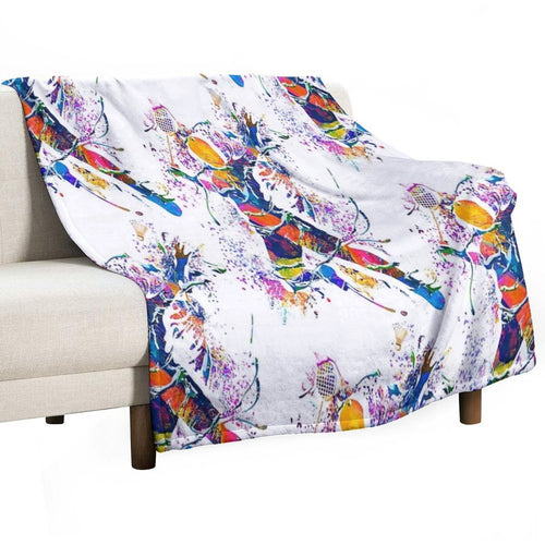 Badminton - Badminton Player - Badminton Smash Wrinkle-free Throw Blanket