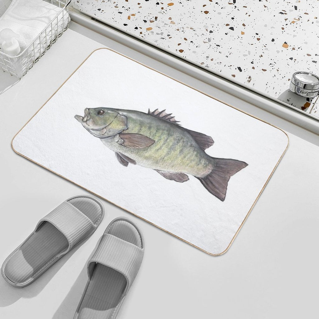 Smallmouth Bass  Easy To Clean Bath Mat