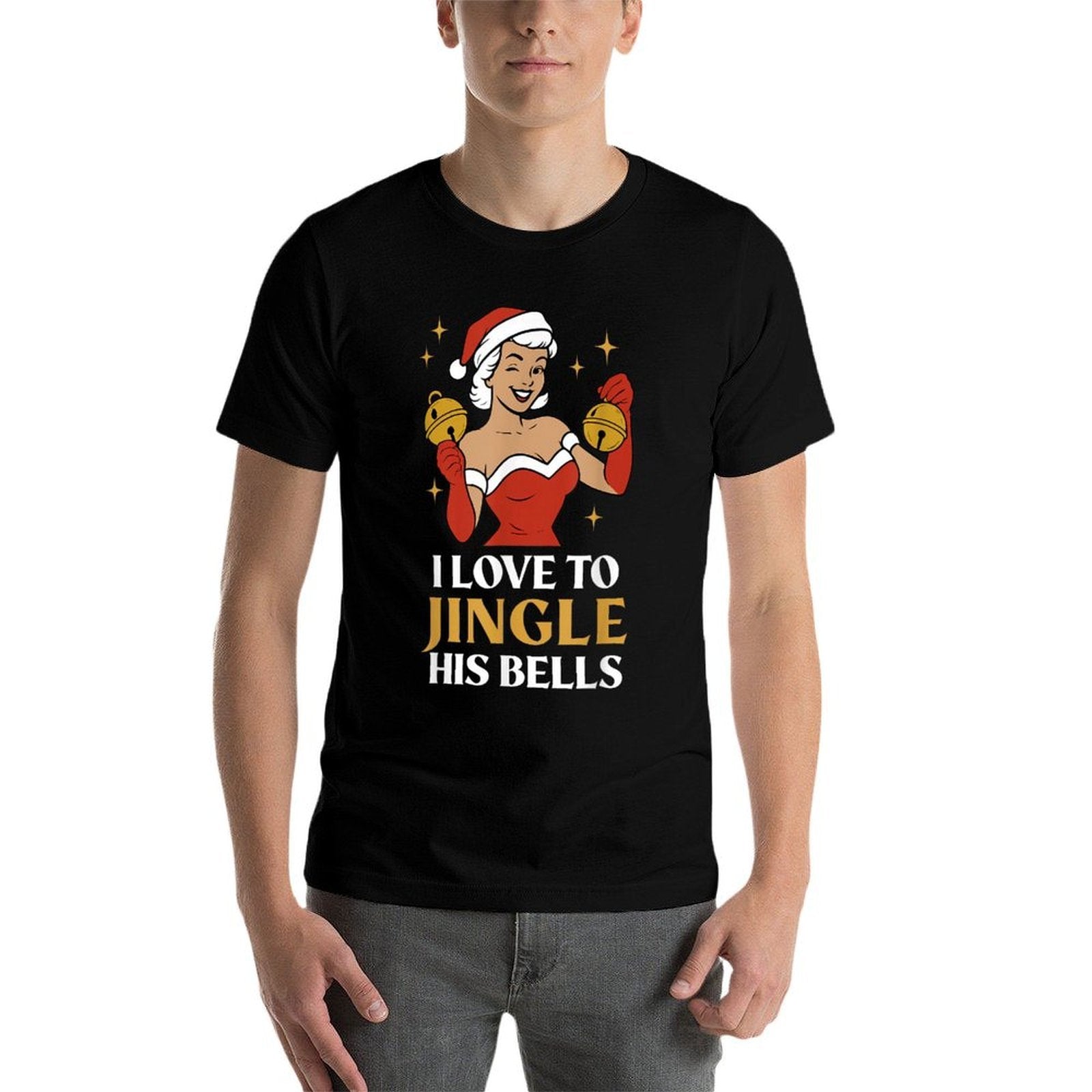 I Love to Stuff Her Stocking, I Love to Jingle His Bells  Breathable T-Shirt