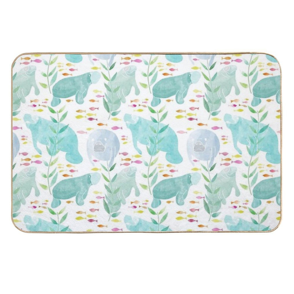 Lazy Manatees  Non-Slip Bath Mat