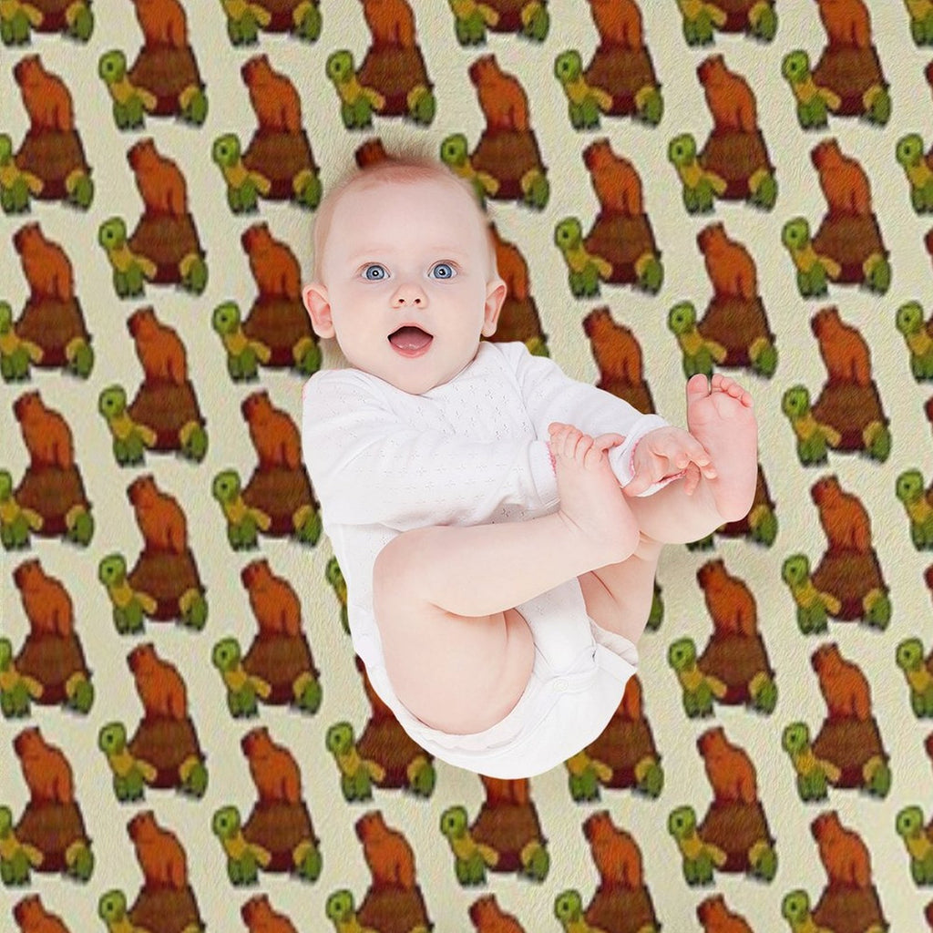 Capybara on Turtle Quick-dry Throw Blanket
