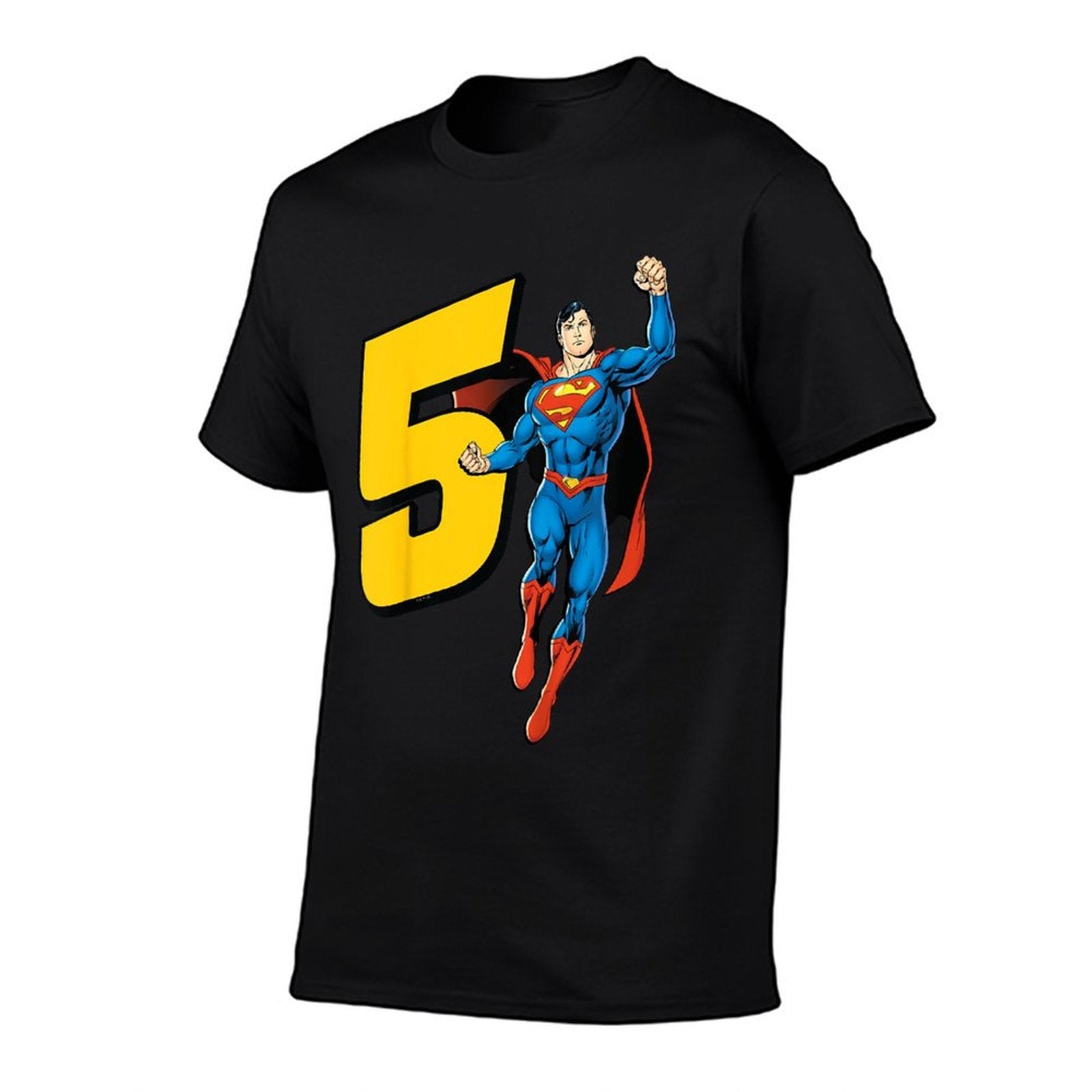 Superman Super Hero 5th Birthday  Heathered Texture T-Shirt