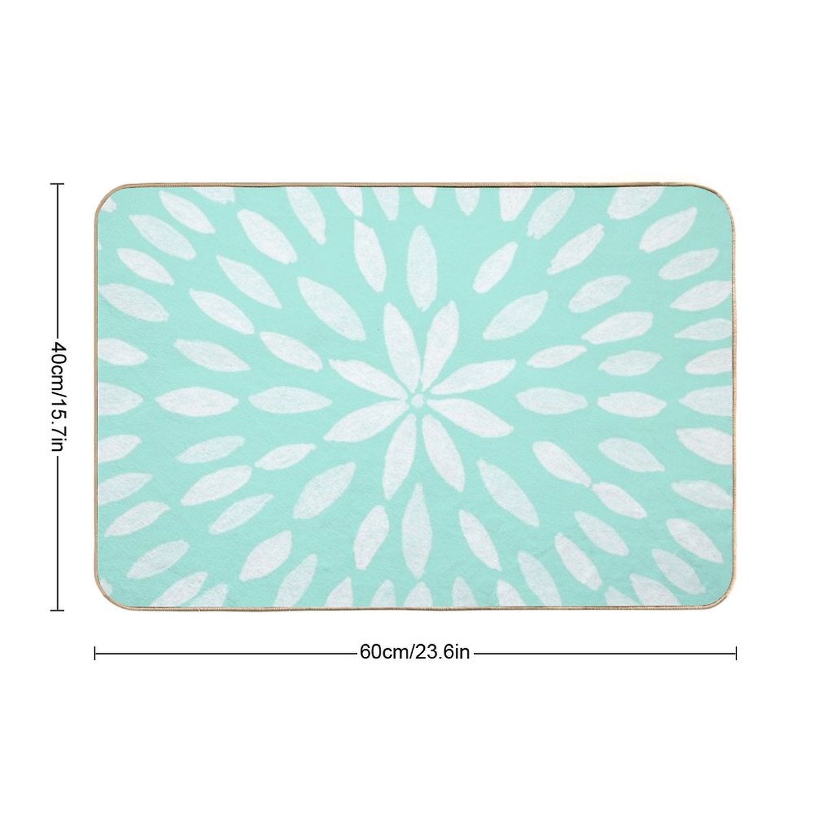 Mandala Flower #9 #mint #drawing #decor #art Durable Bath Mat