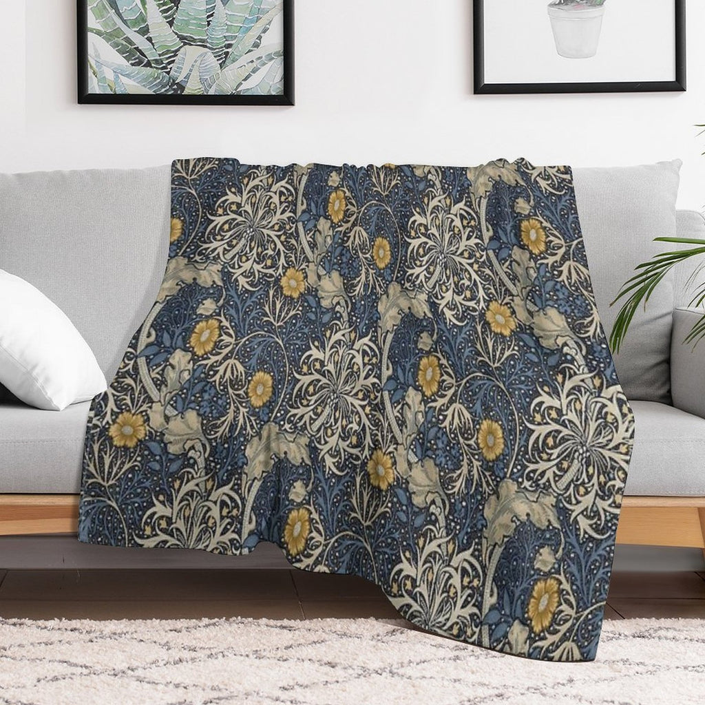 William Morris Seaweed Gift-ready Throw Blanket