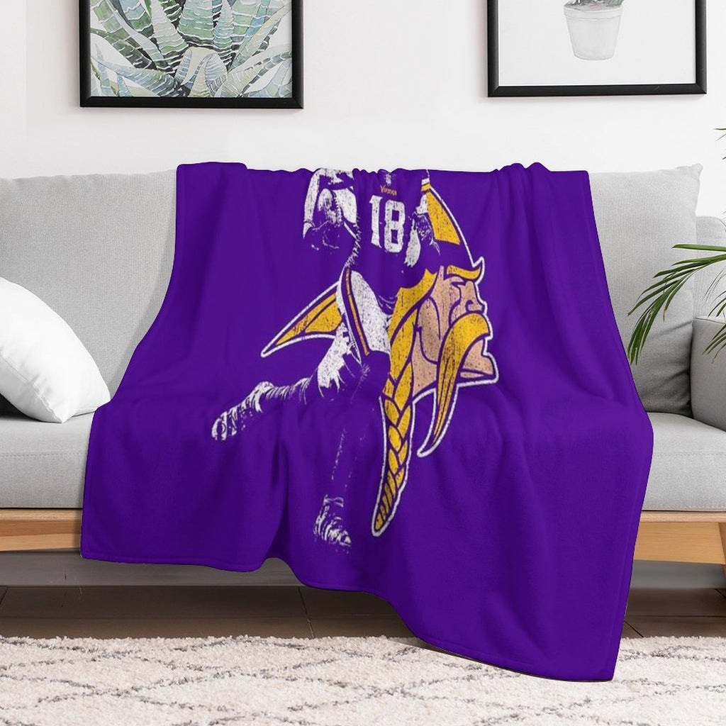 Justin Jefferson Easy Care Throw Blanket